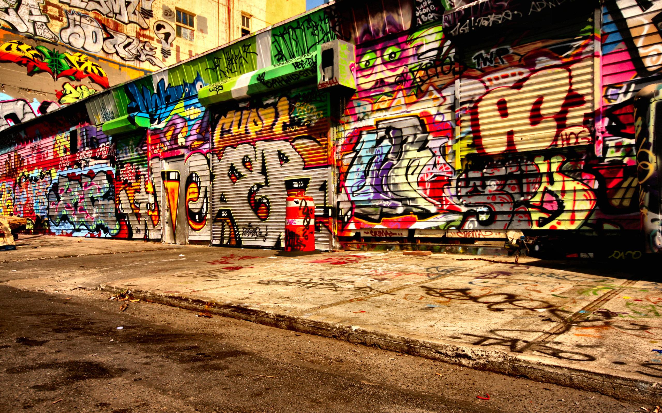 Junk Cars Graffiti Art Wallpaper. HD Desktop Background