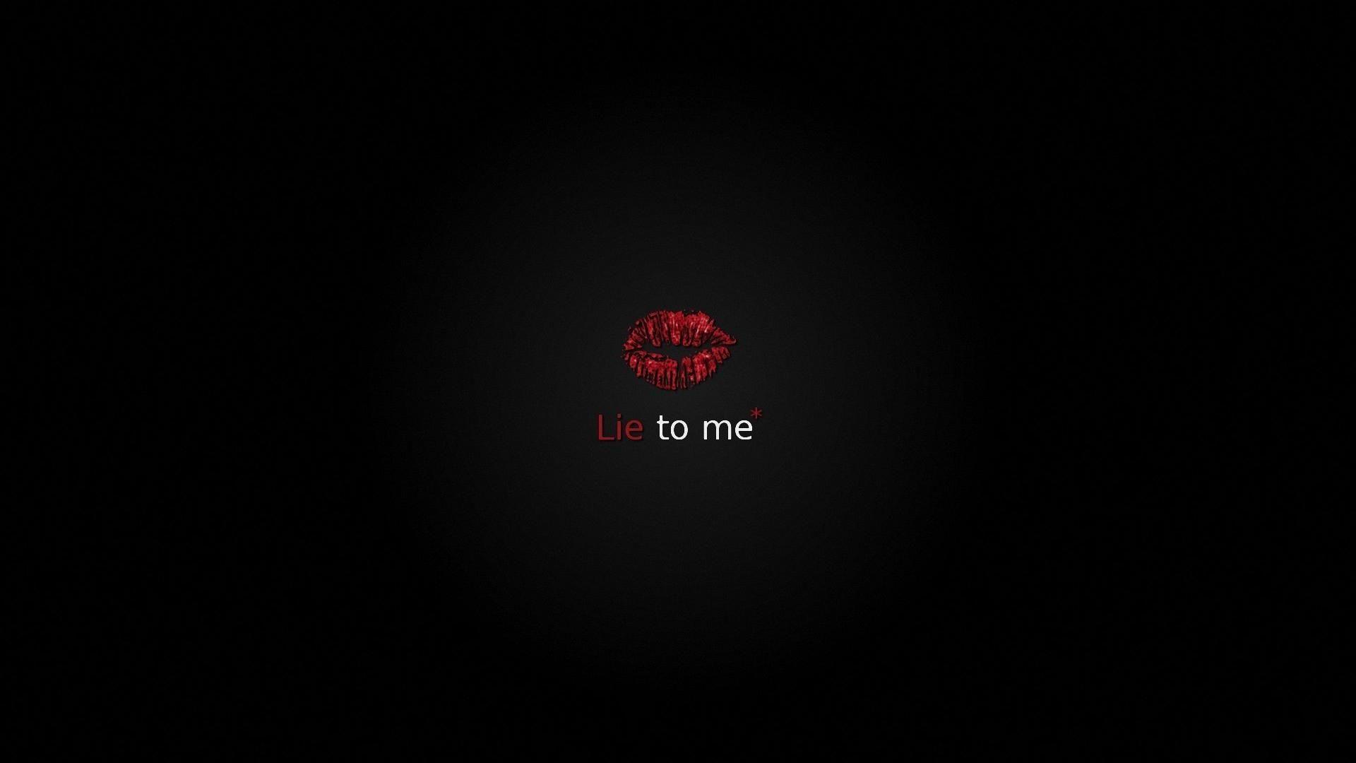 Minimalistic tv series lie to me red lips wallpaper