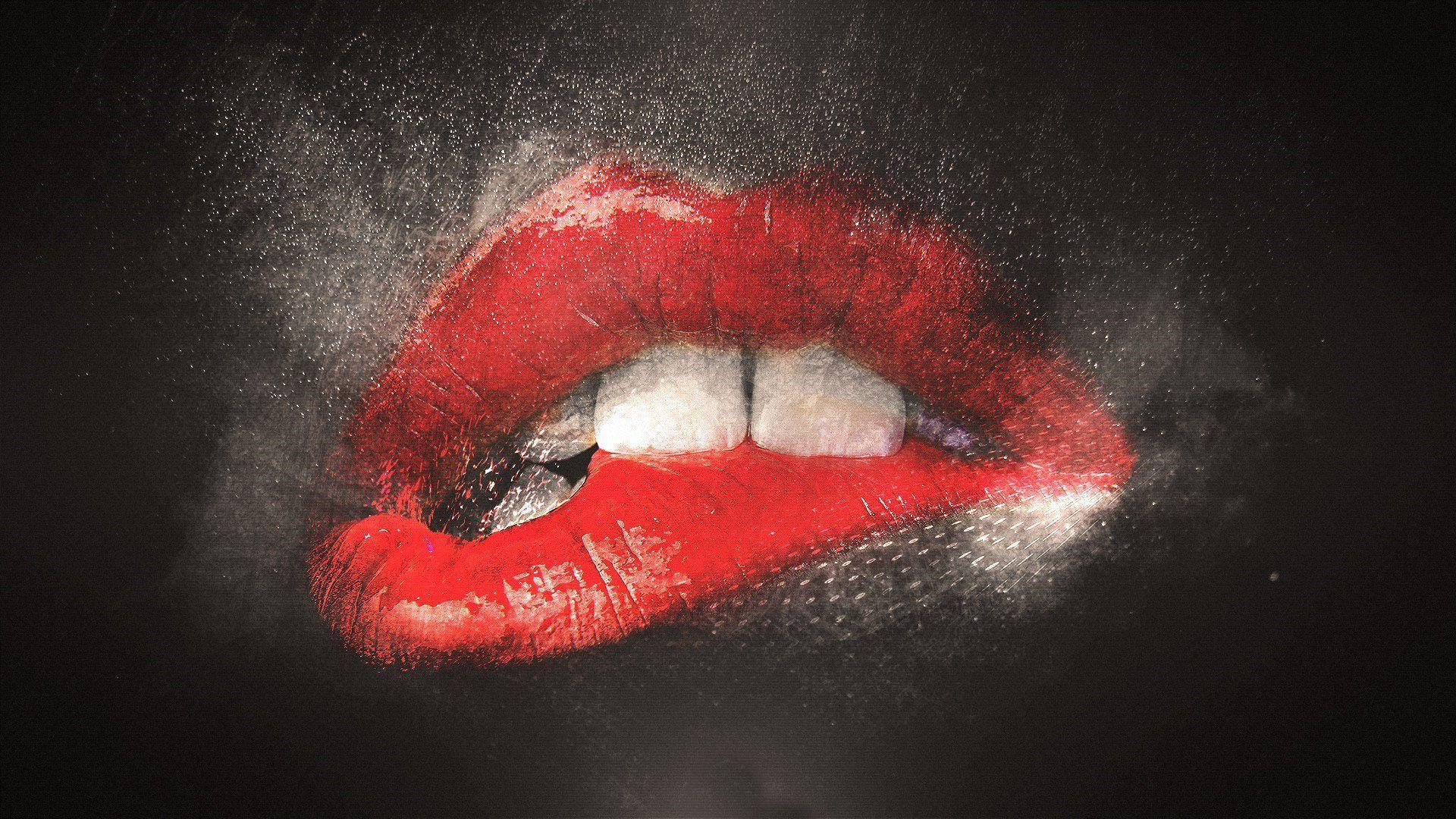 Red Lips HD Wallpaper