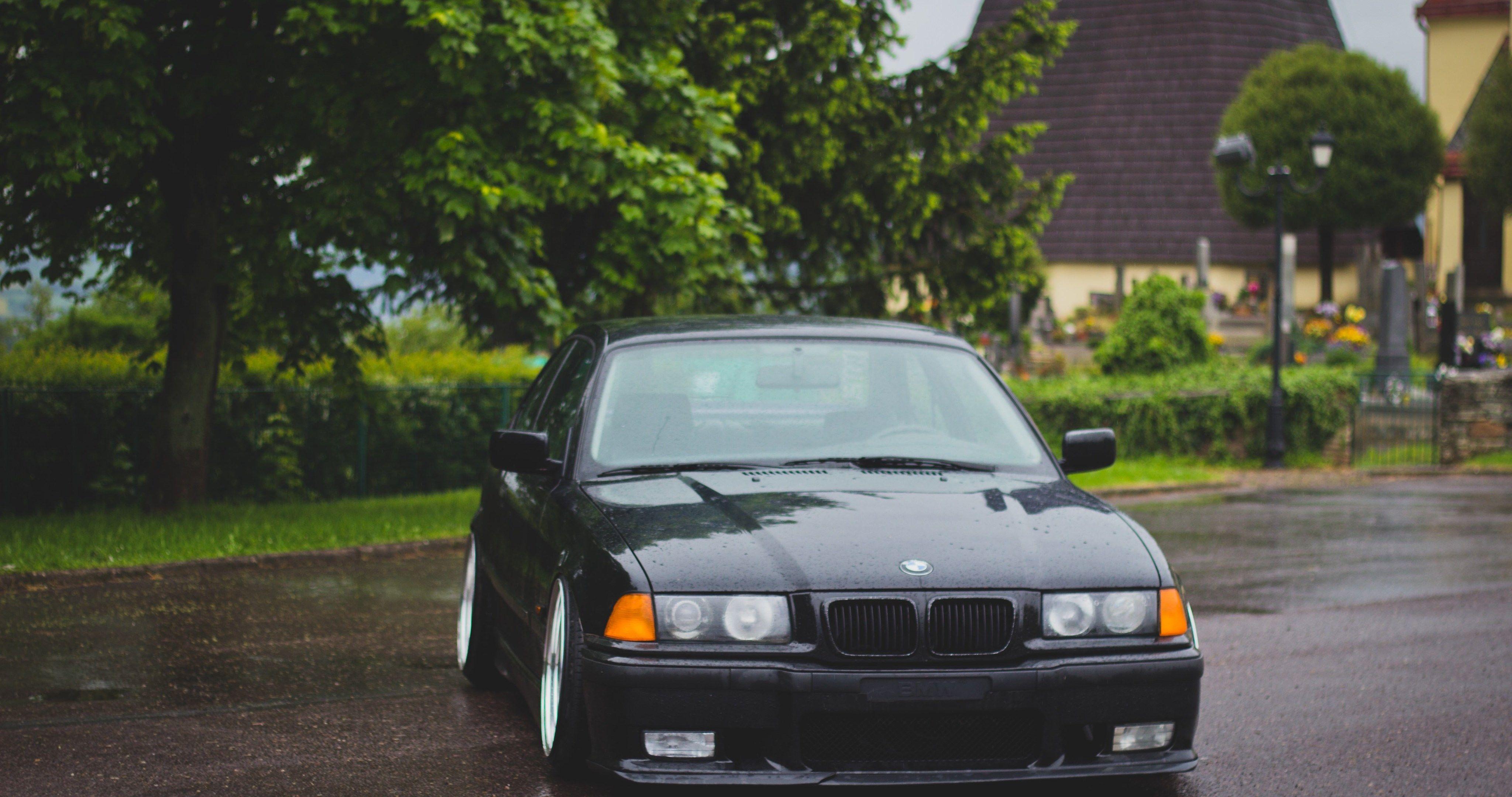 bmw e36 m3 black 4k ultra HD wallpaper. ololoshka. HD