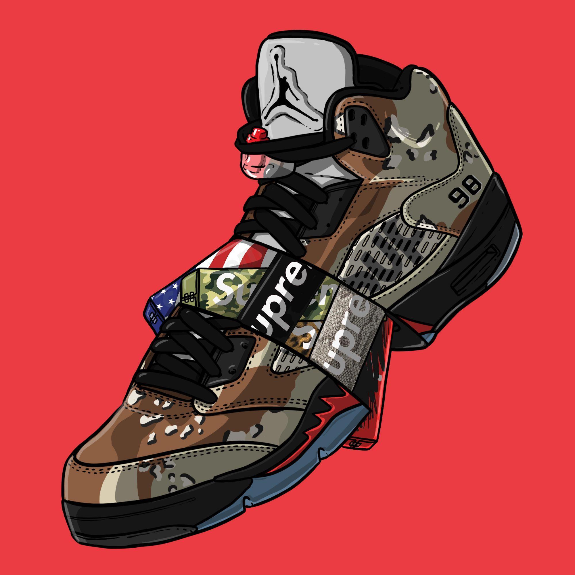 Sneaker Art V Camo. Gang. Supreme, Camo
