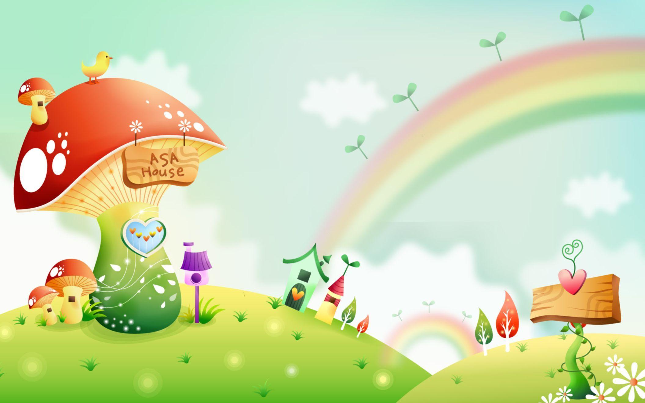 Sweet Background Cartoon Wallpaper: Desktop HD Wallpaper