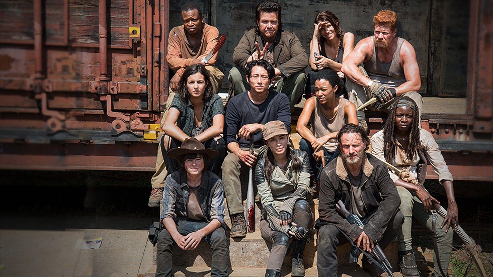 Cast At Terminus Walking Dead Wallpaper