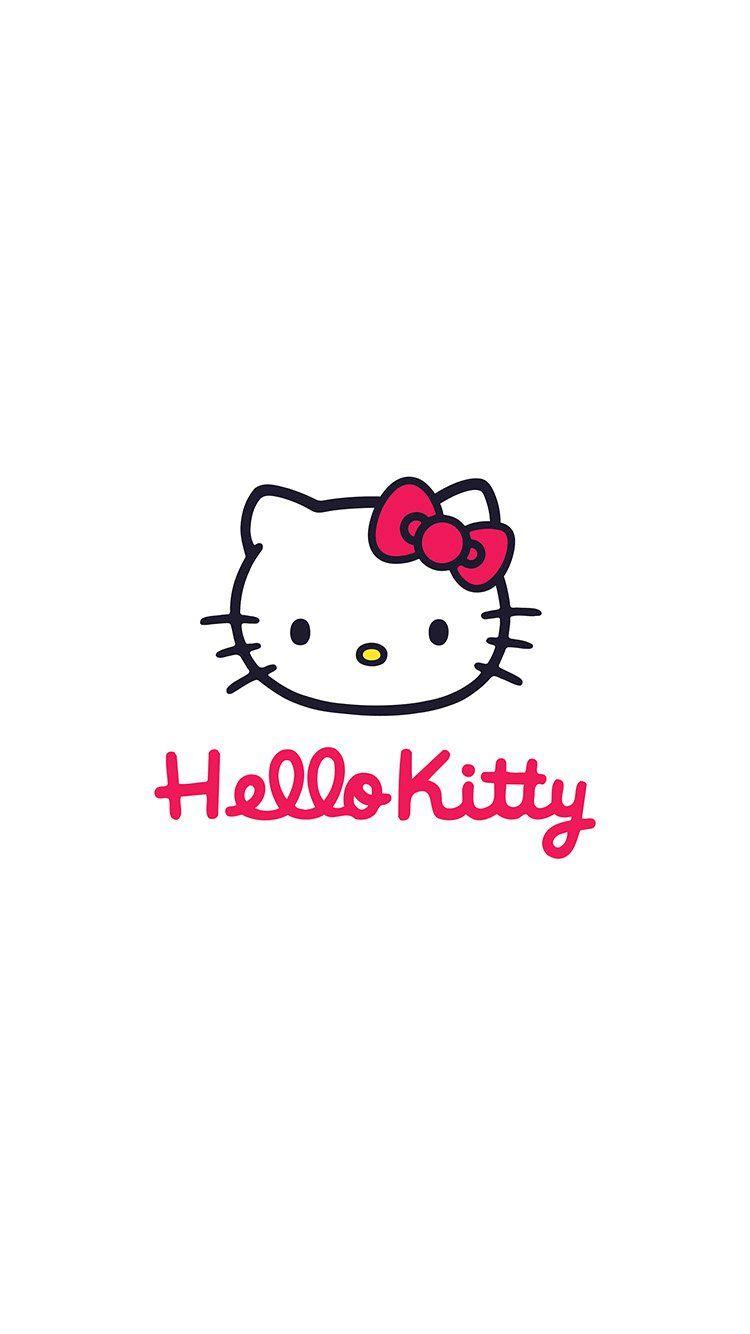 iPhone 8 wallpaper. hello kitty logo art
