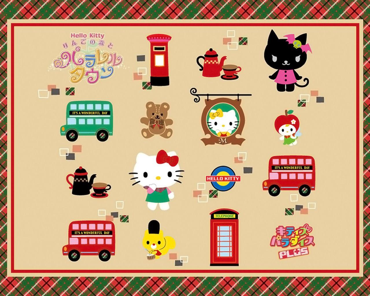 Sanrio characters Group frame 1280×1024