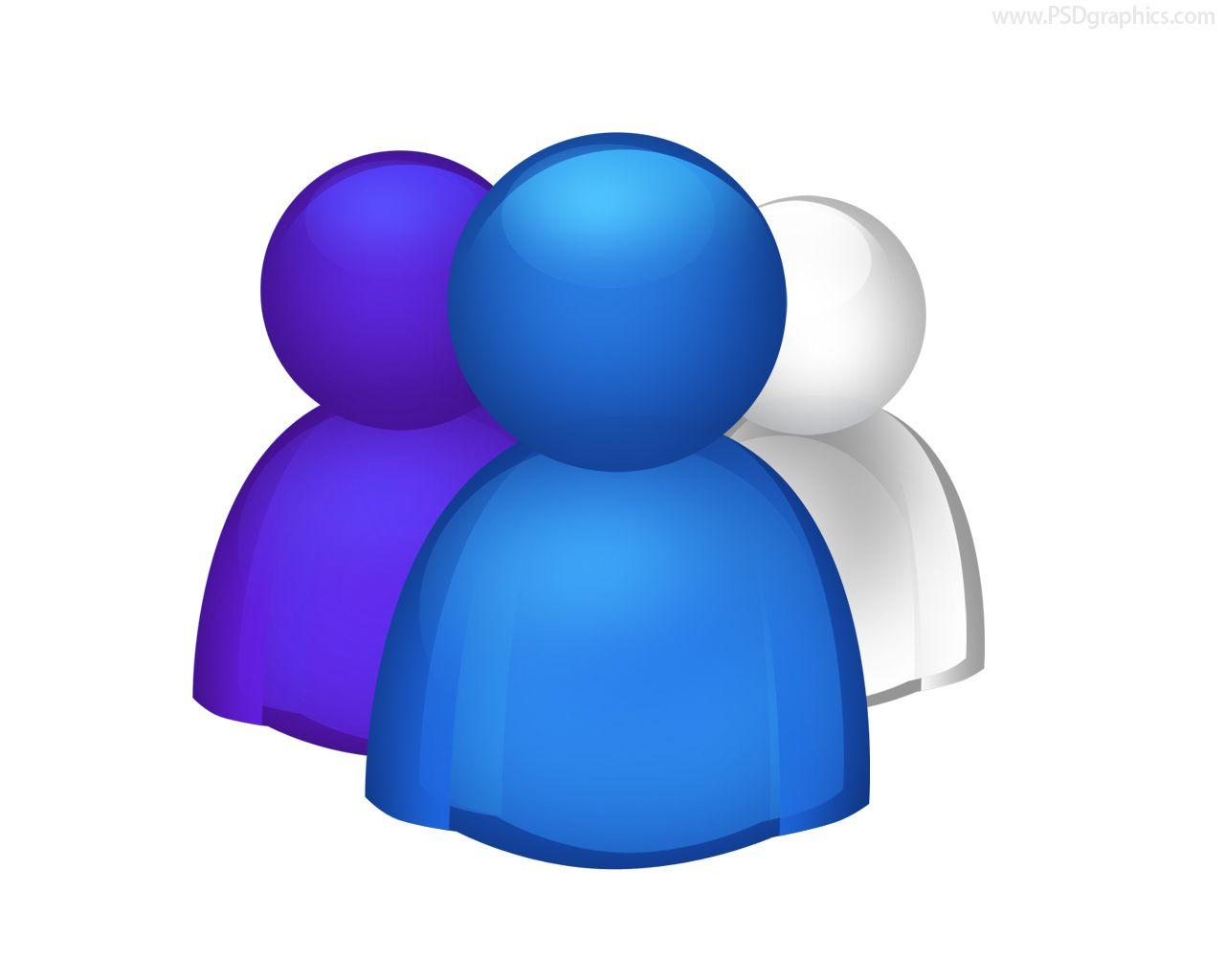 Group of people icon (PSD)