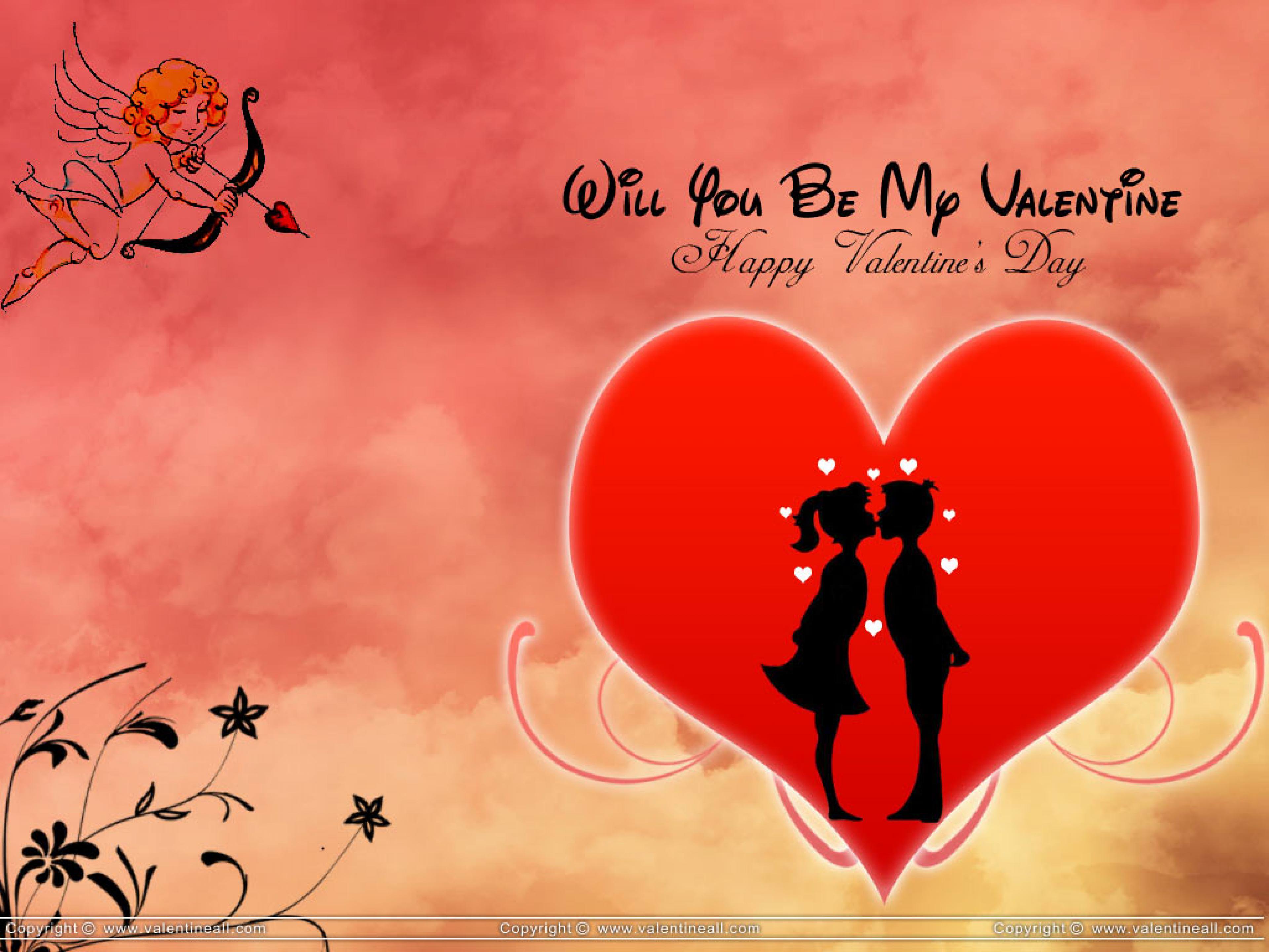Heart Kiss Background Wallpaper You Be My Valentine