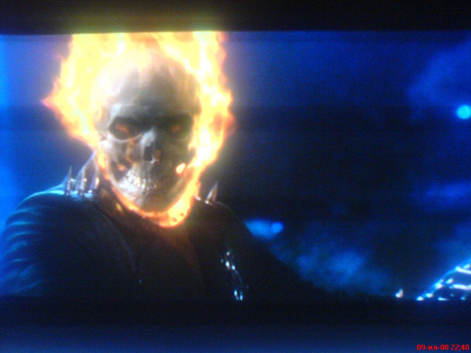 Wallpaper Ghost Rider Skulls Flame Movies