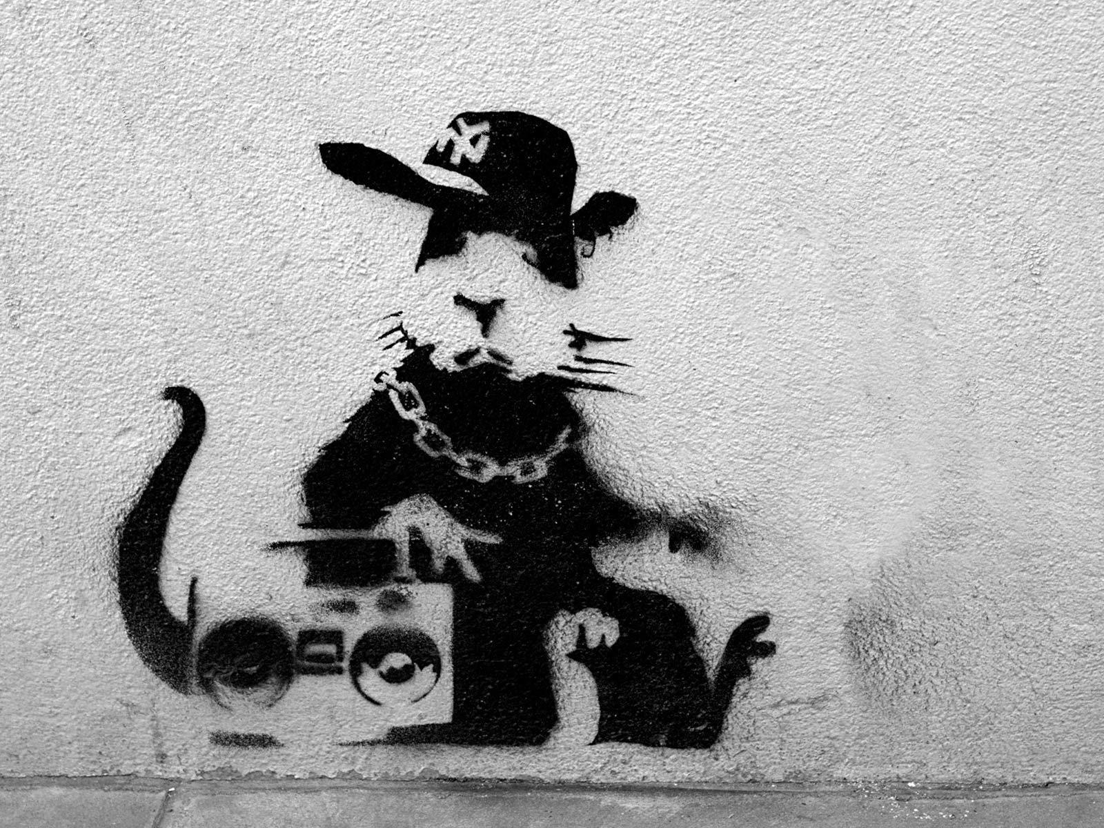 Amazing HD Wallpaper Rap rat graffiti banksy jpg
