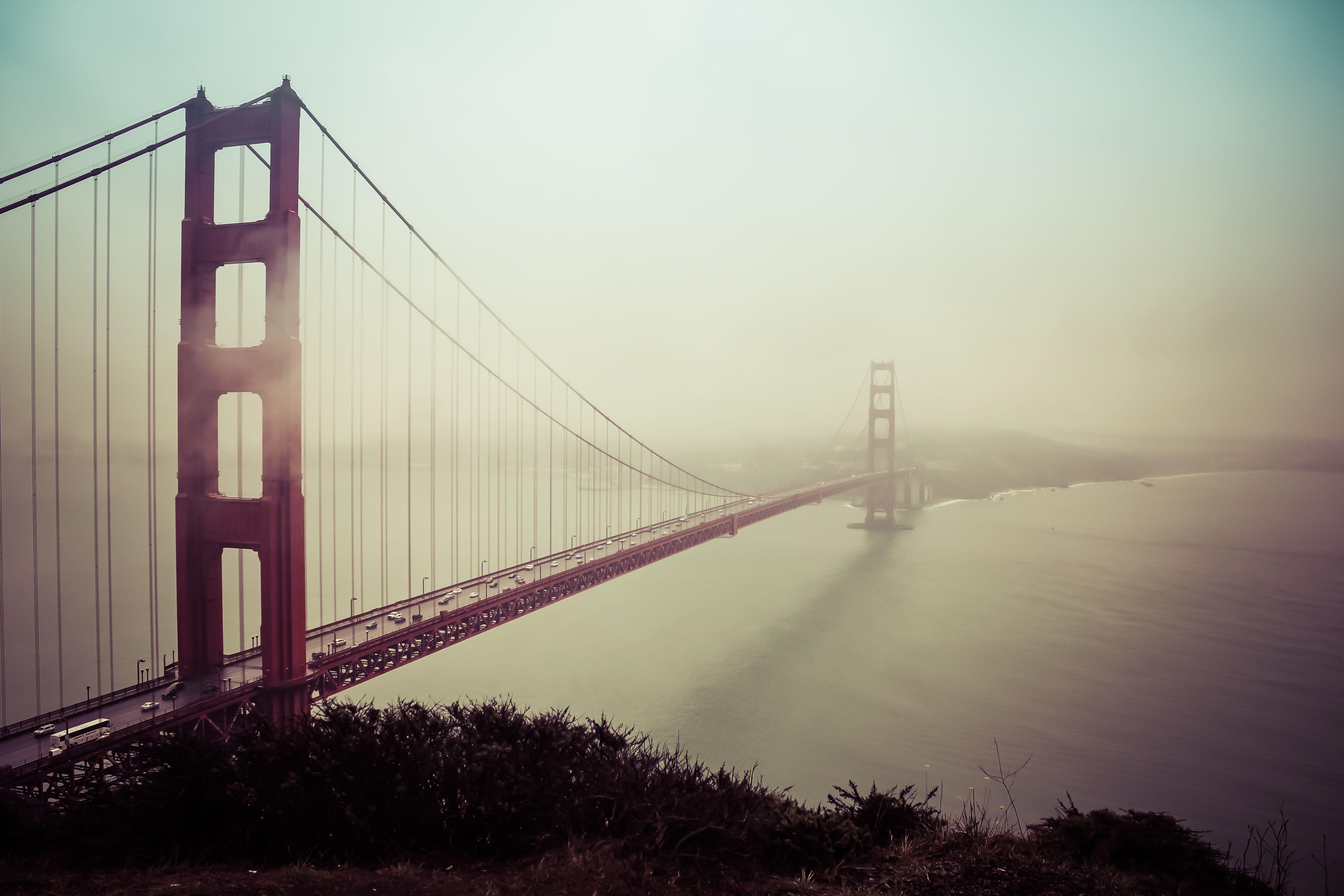 HD Wallpaper: Rainy day at the Golden Gate Bridge (Marin)