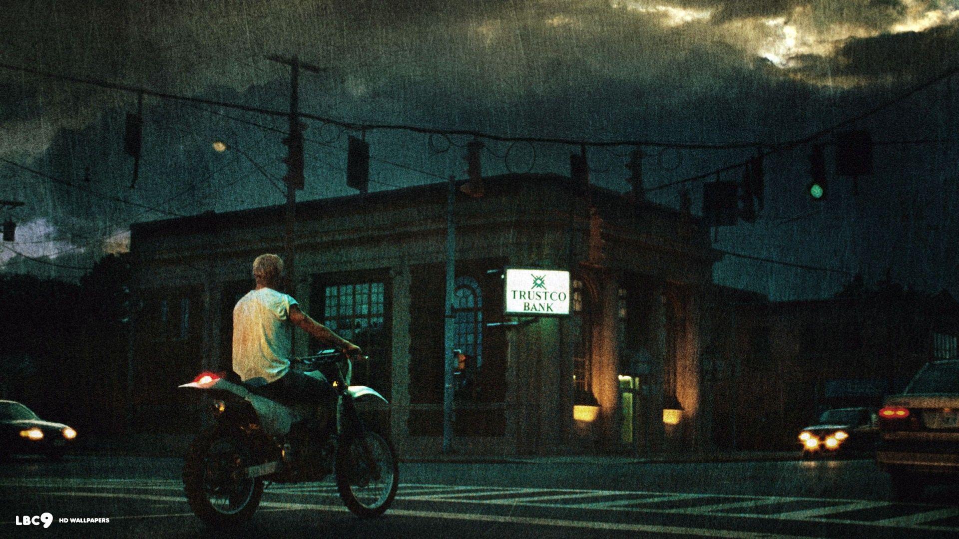 Wallpaper, street, night, motorcycle, evening, Ryan Gosling