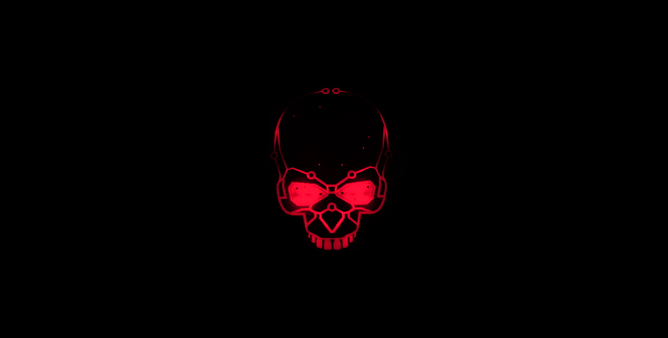 Red skull skull colorful gradient black HD wallpaper  Wallpaper Flare