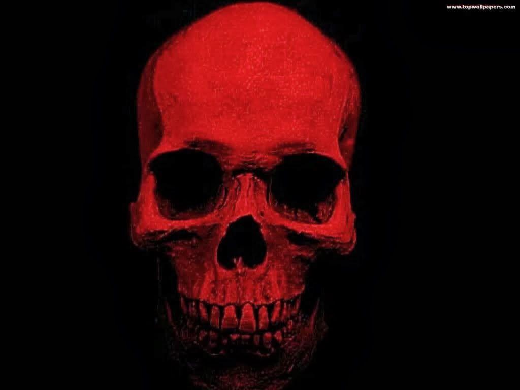 Red And Black Skull Wallpaper