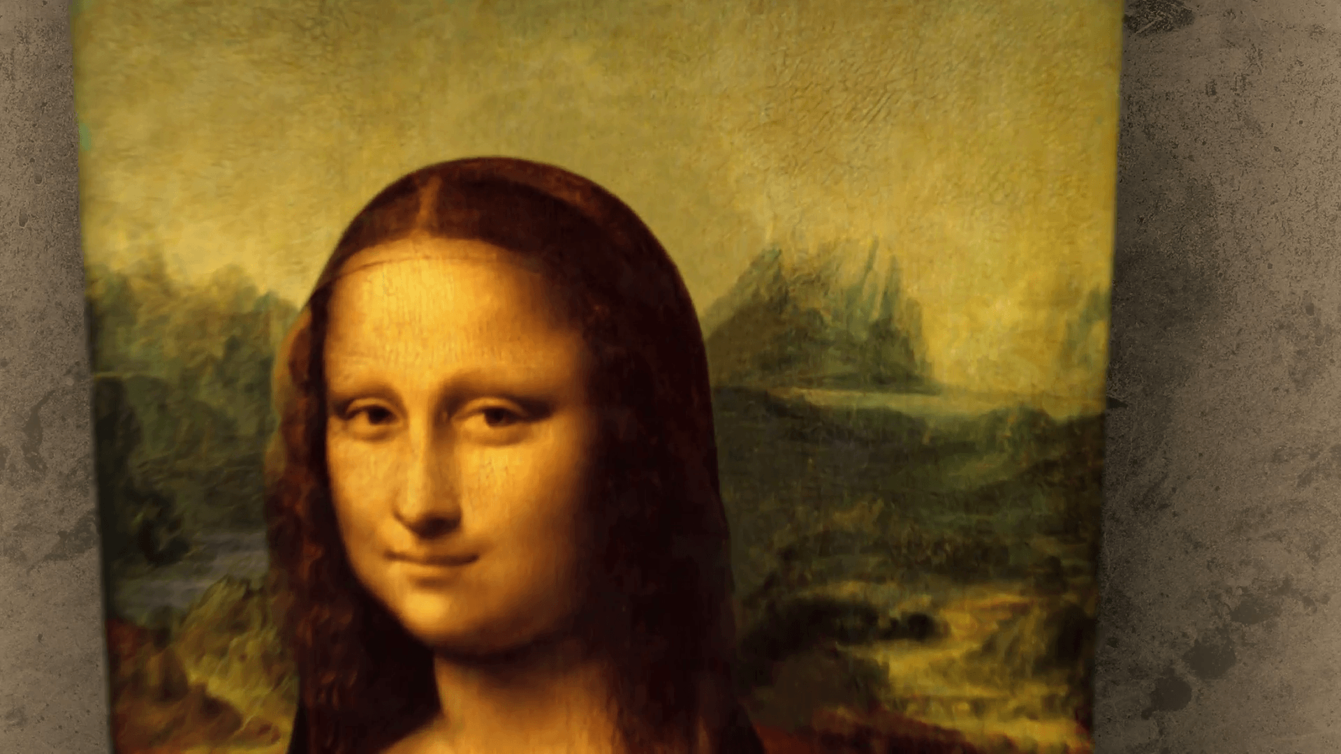 Mona Lisa smile, a funny animation of Leonardo Da Vinci's painting