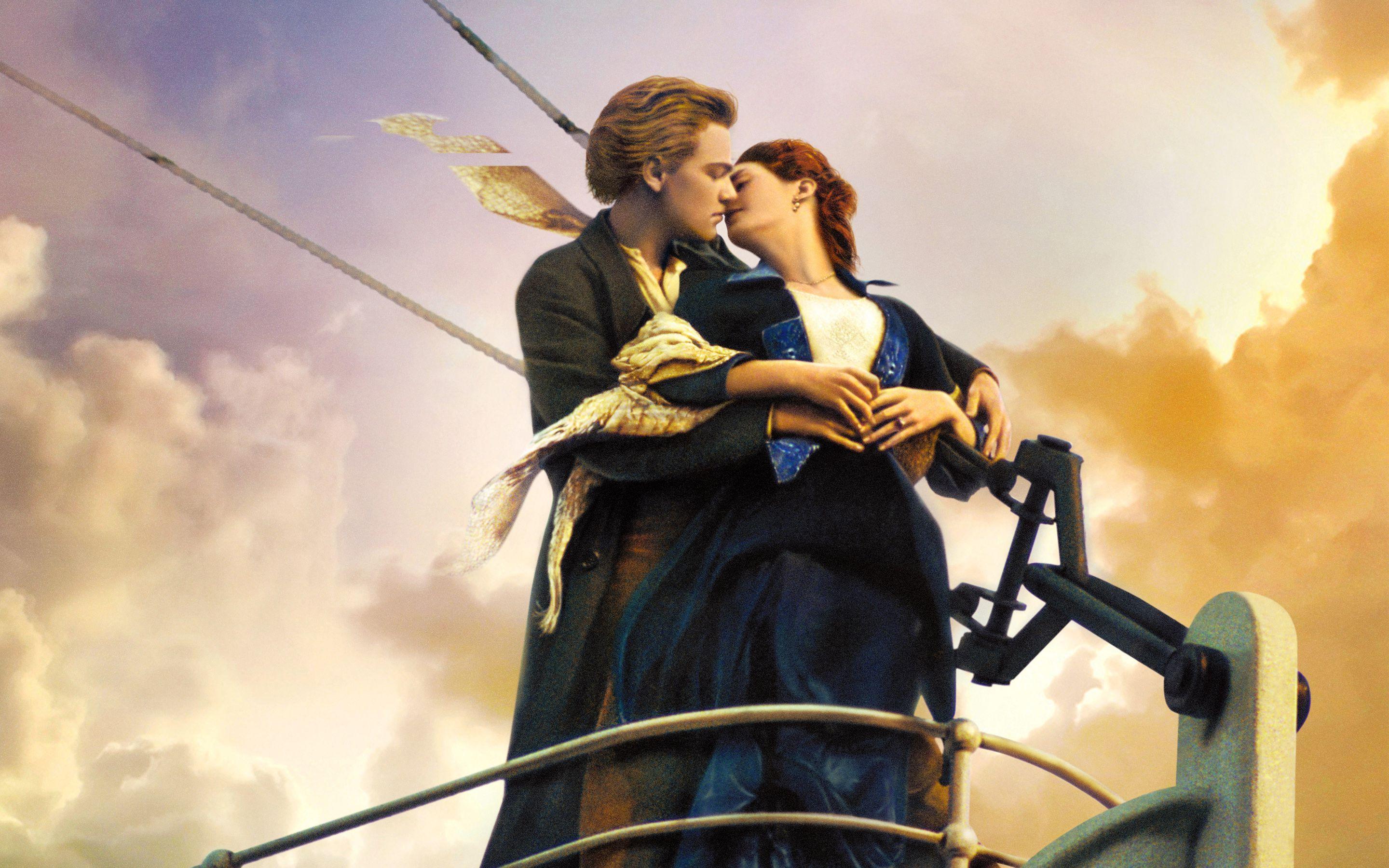 Jack And Rose Romantic HD Wallpaper From Titanic Movie