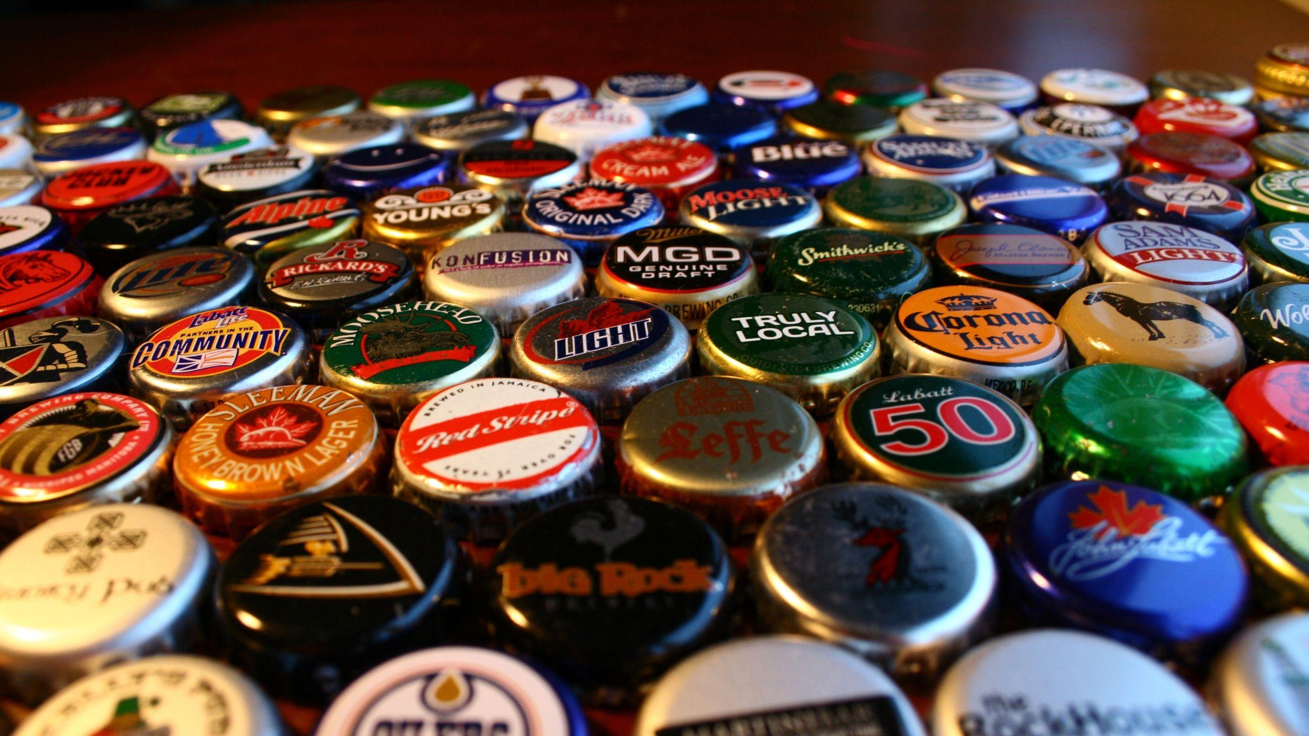 Beer Bottle Caps Wallpaper, Picture, Image