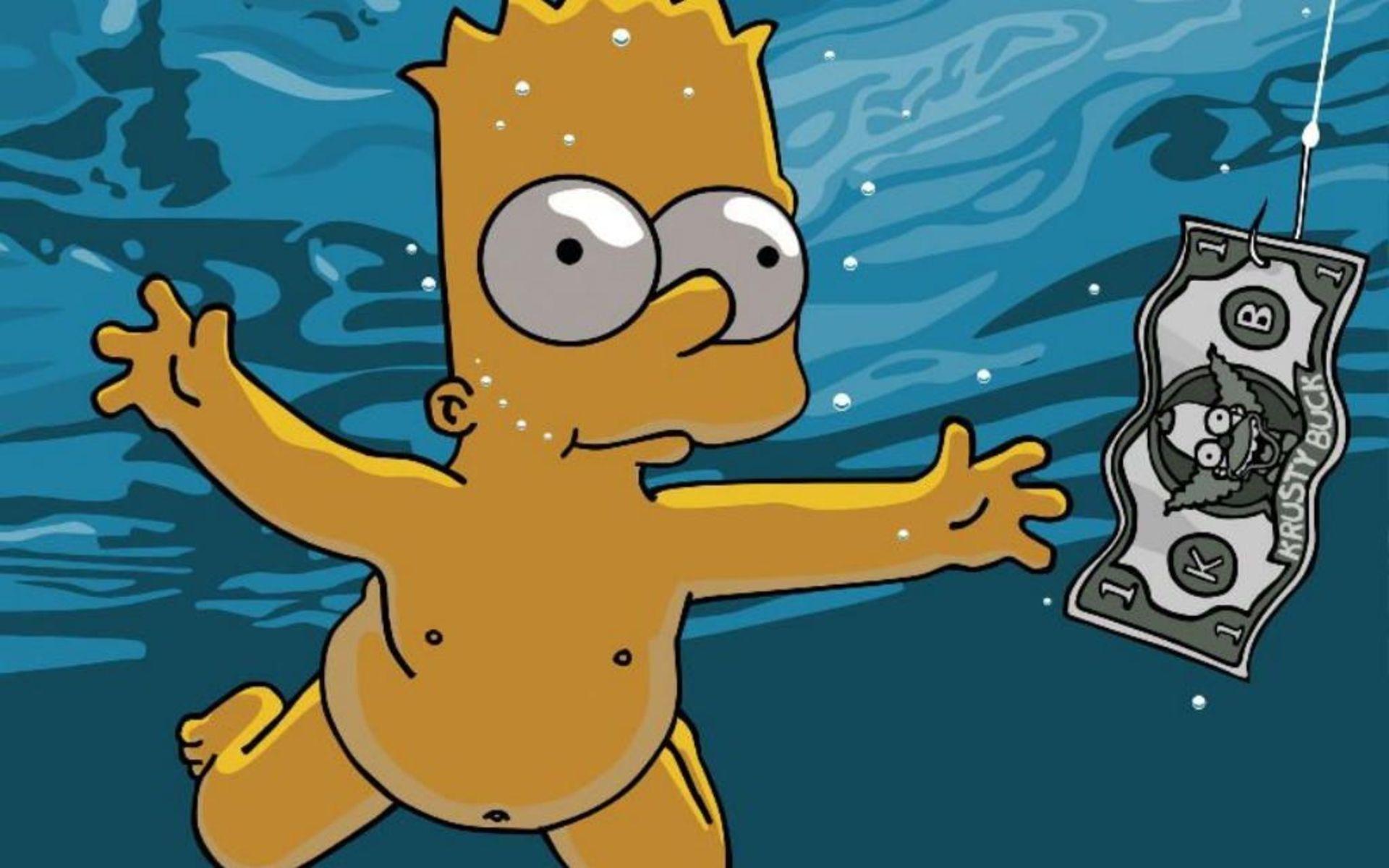 nirvana parody bart simpson album covers 1920x1200 wallpaper High