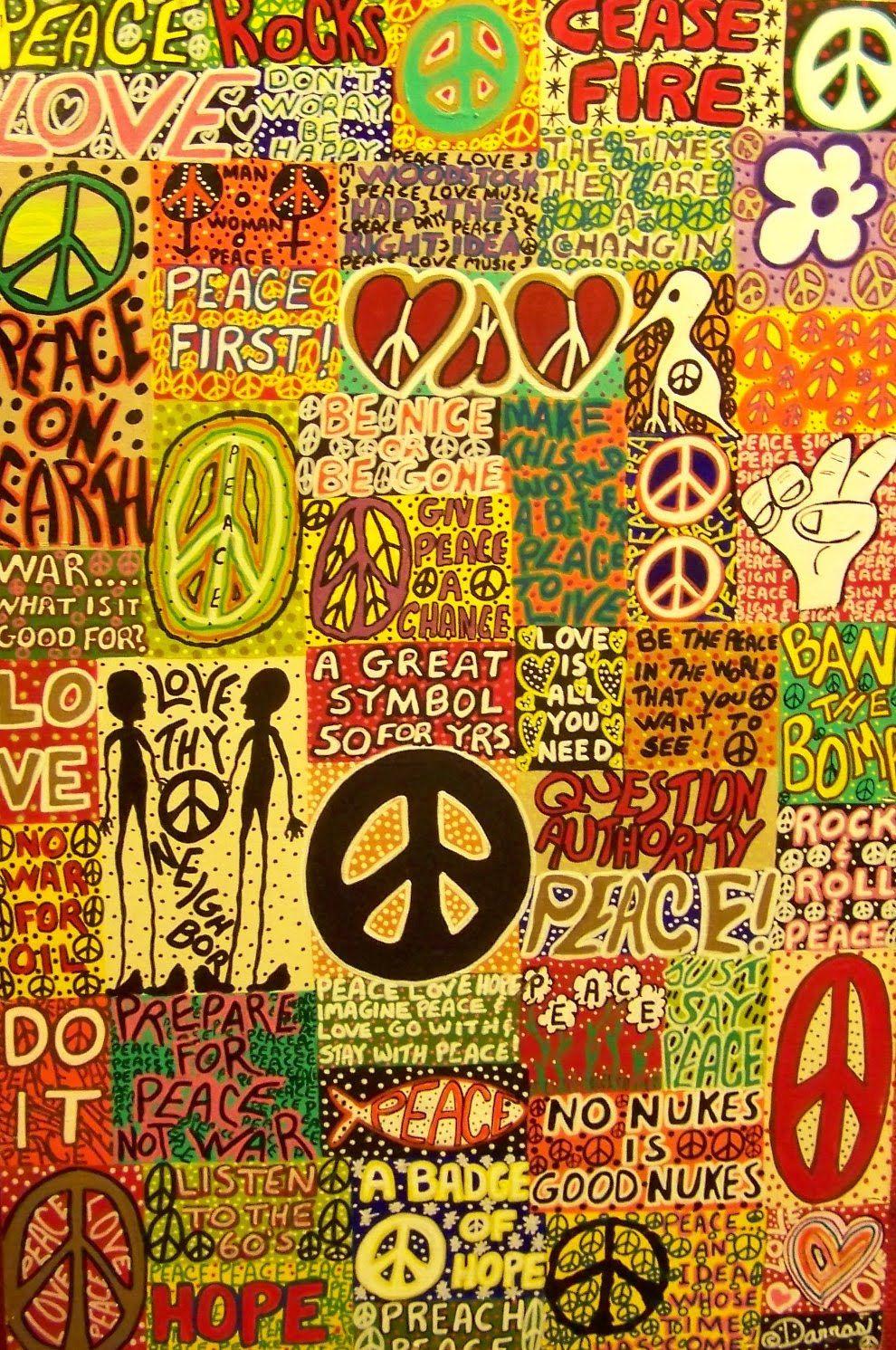 ☯☮ॐ American Hippie Bohemian Psychedelic Art Pattern Wallpaper