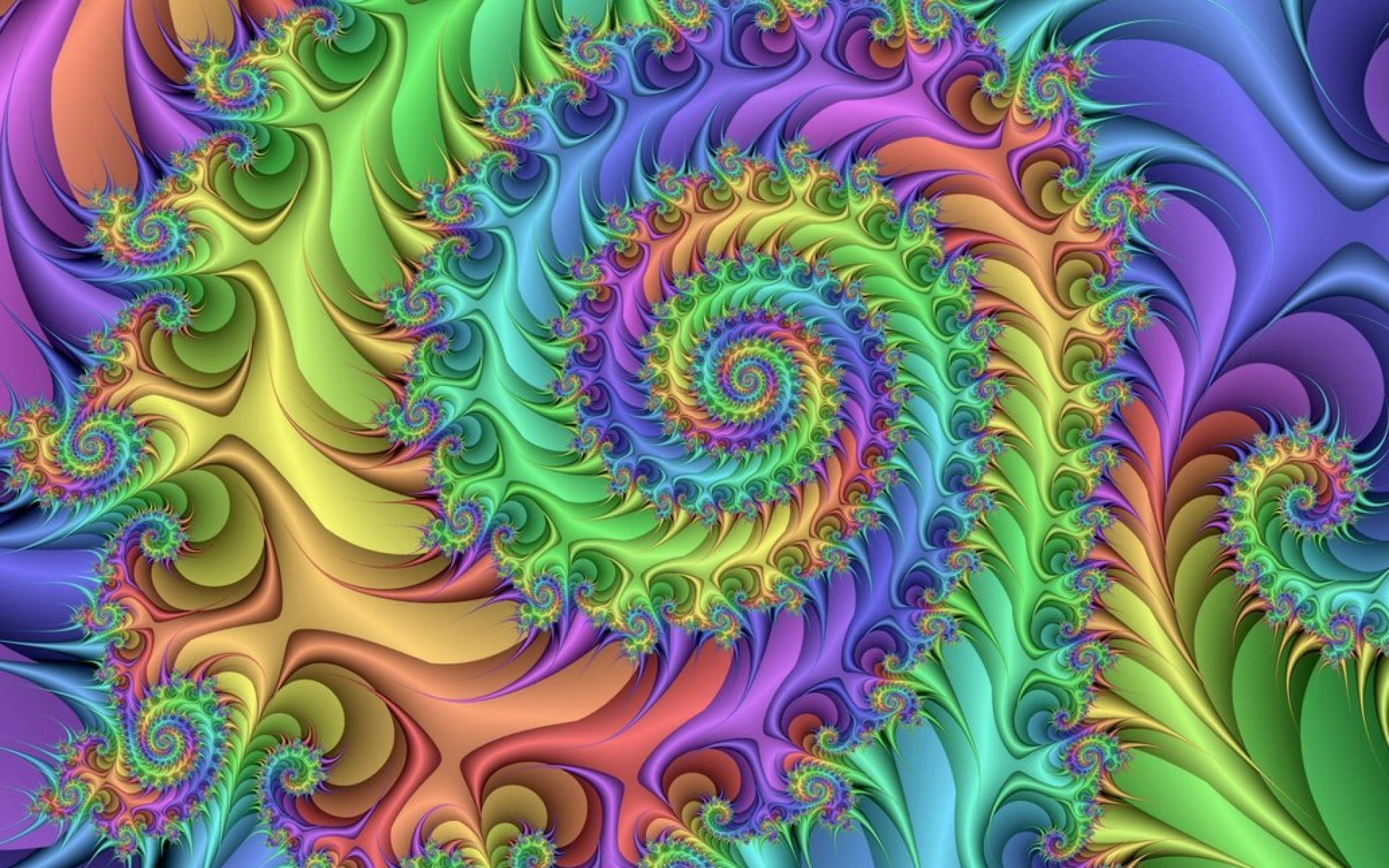 Trippy Hippie Spiral Desktop Hd Wallpaper