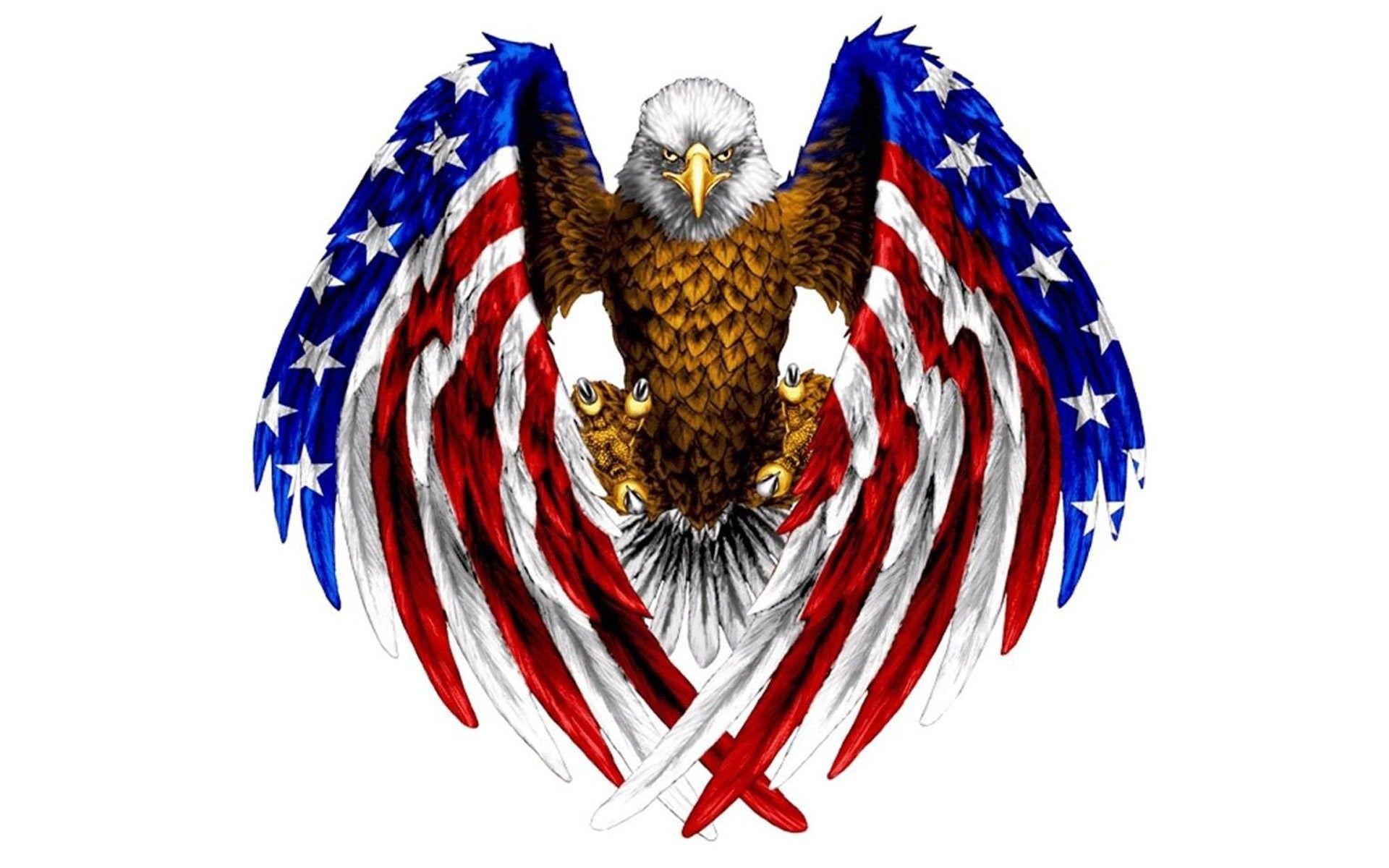 American Flag With Eagle Wallpaper