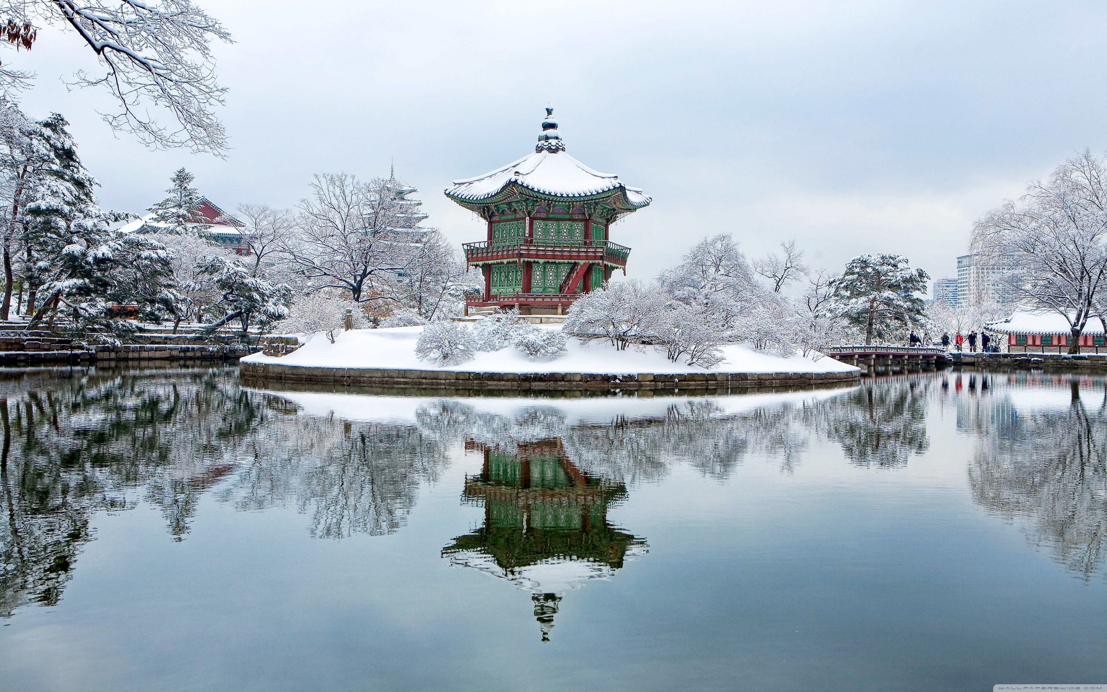 Gyeongbok Palace, South Korea, Winter ❤ 4K HD Desktop Wallpaper