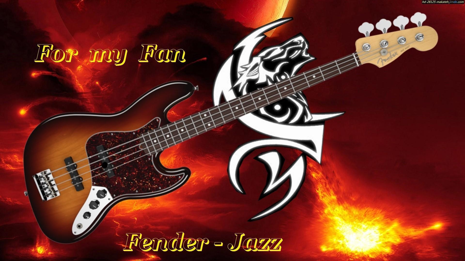 Fender fire flames guitars jazz wallpaper