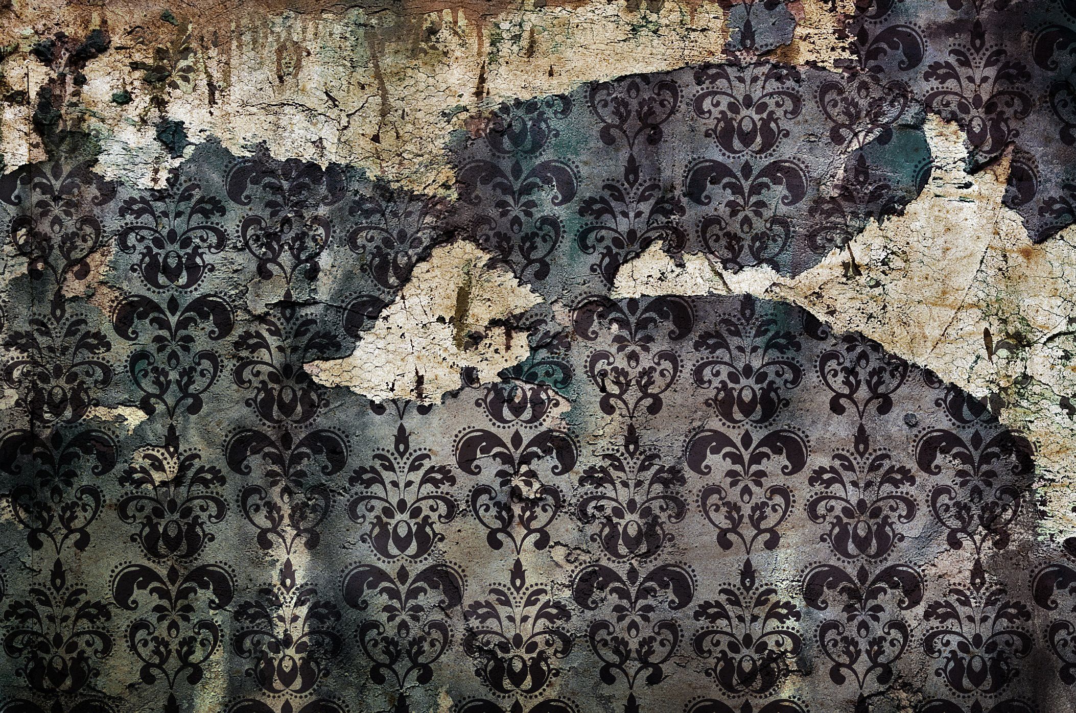 Torn wallpaper Patterns Oldtime