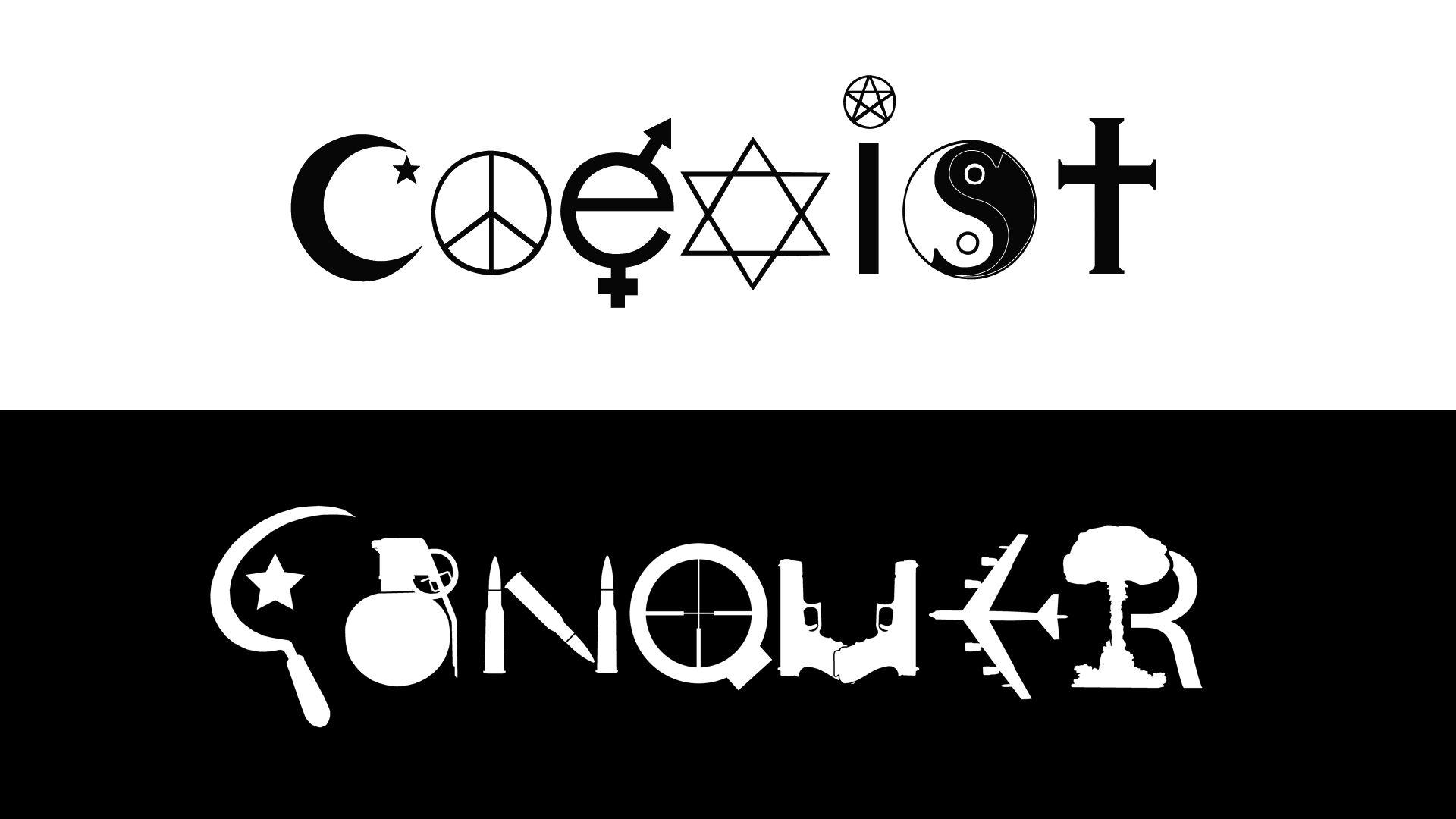 Coexist Bumper Sticker | MakeStickers