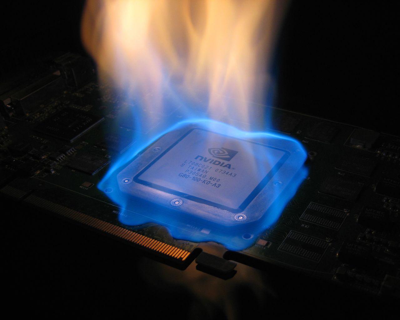 NVidia chipset on fire