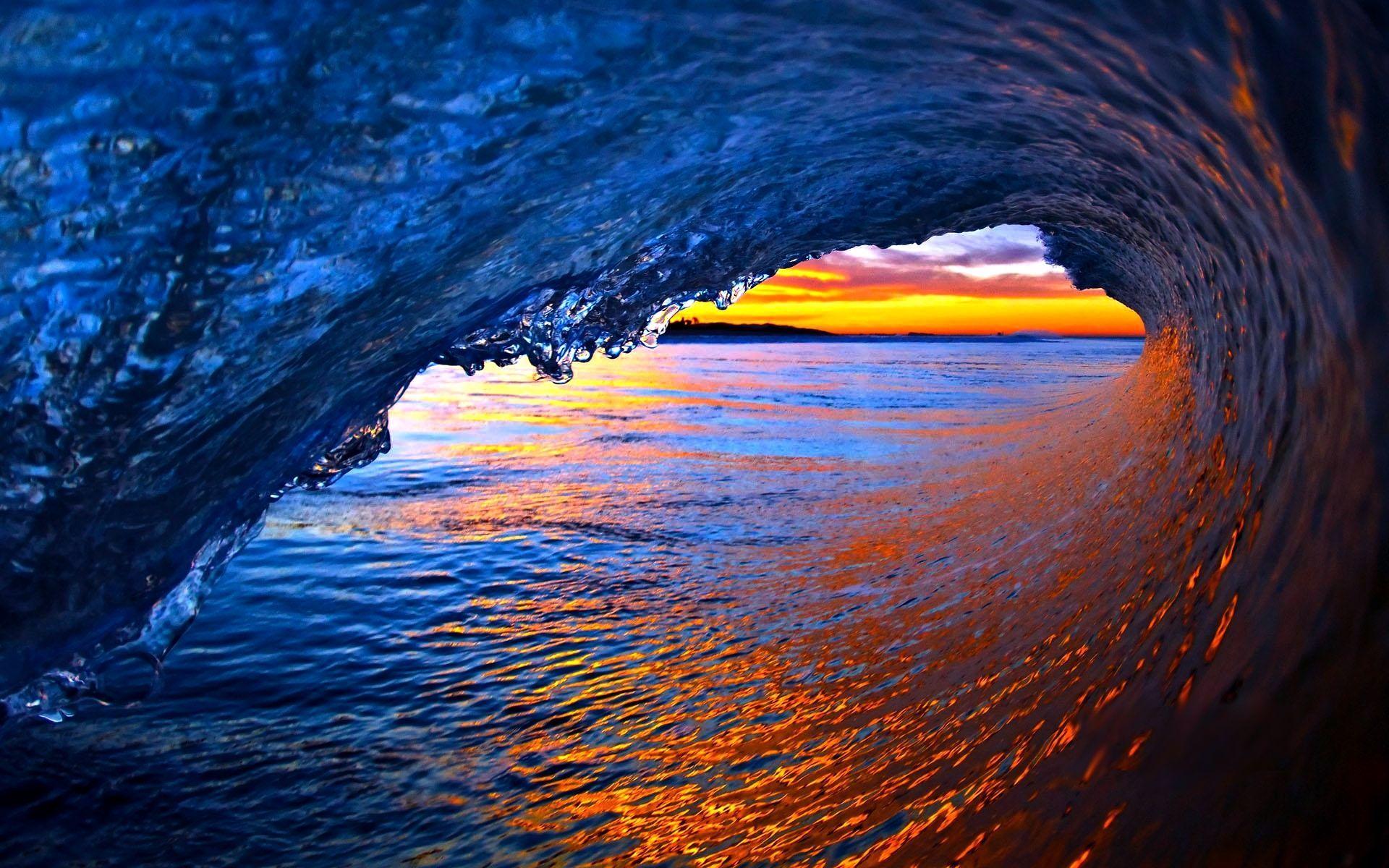 Ocean Waves Wallpaper Wave Curl Wallpaper. Nature Strikes