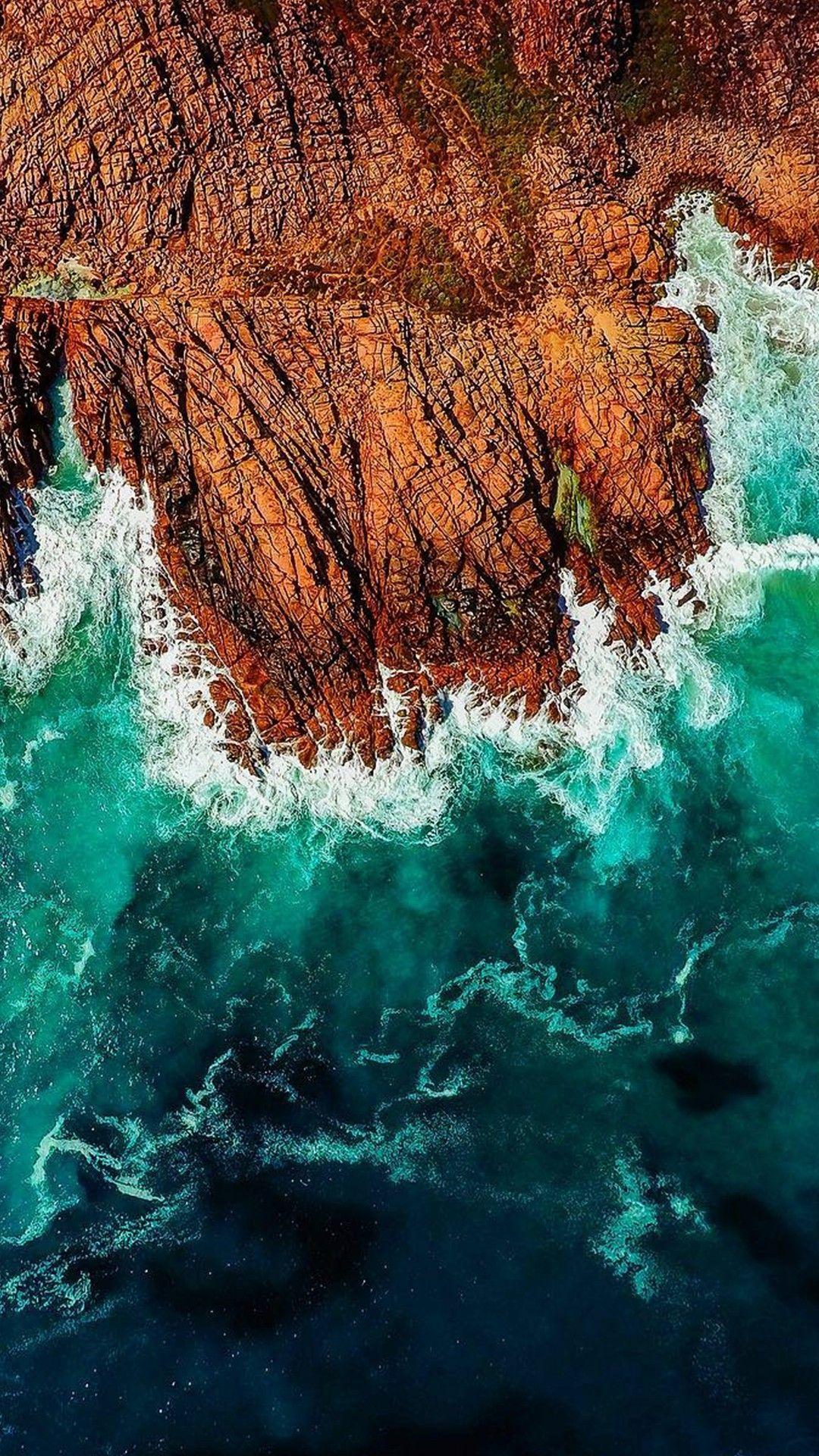 iPhone wallpaper. Ocean waves. Graphic Design & Such