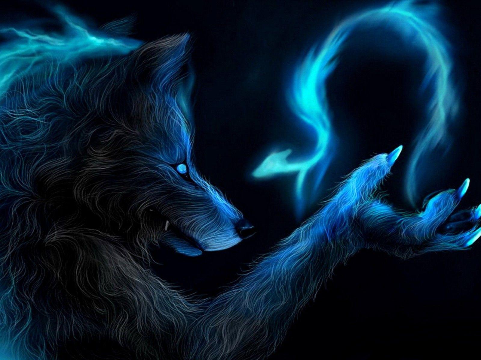 Animals magic wolves wallpaper. PC