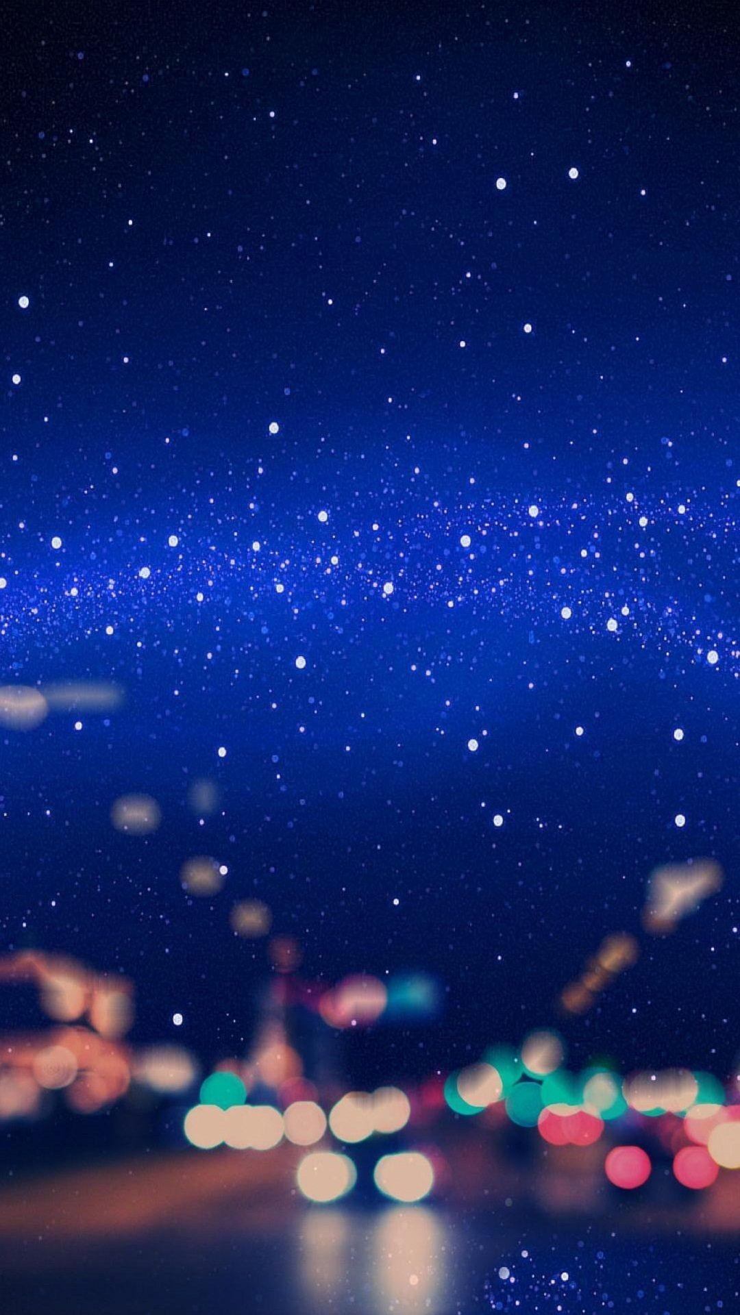 Blue Sky With Stars Wallpaper