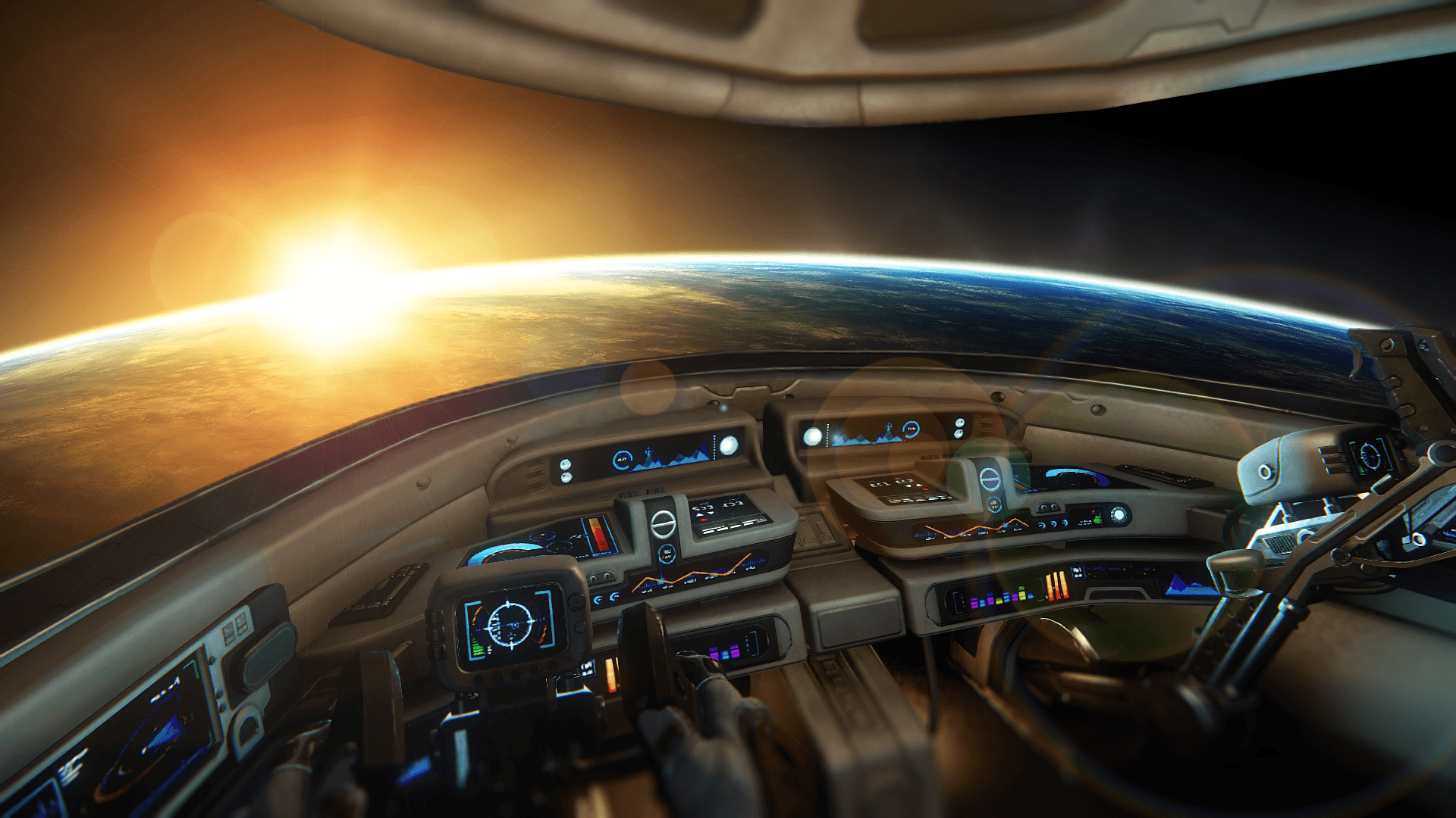 Updated Freelancer Cockpit Full HD Wallpaper