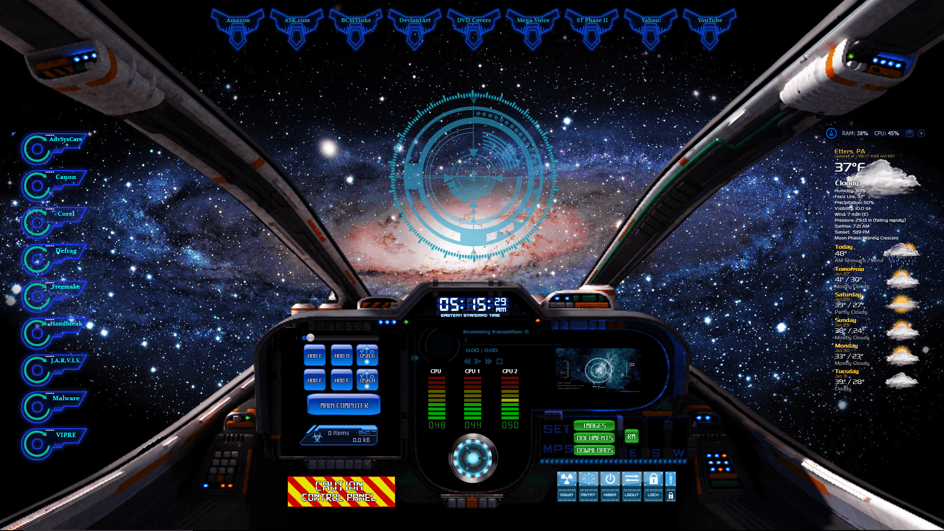 Spaceship Cockpit Wallpaper
