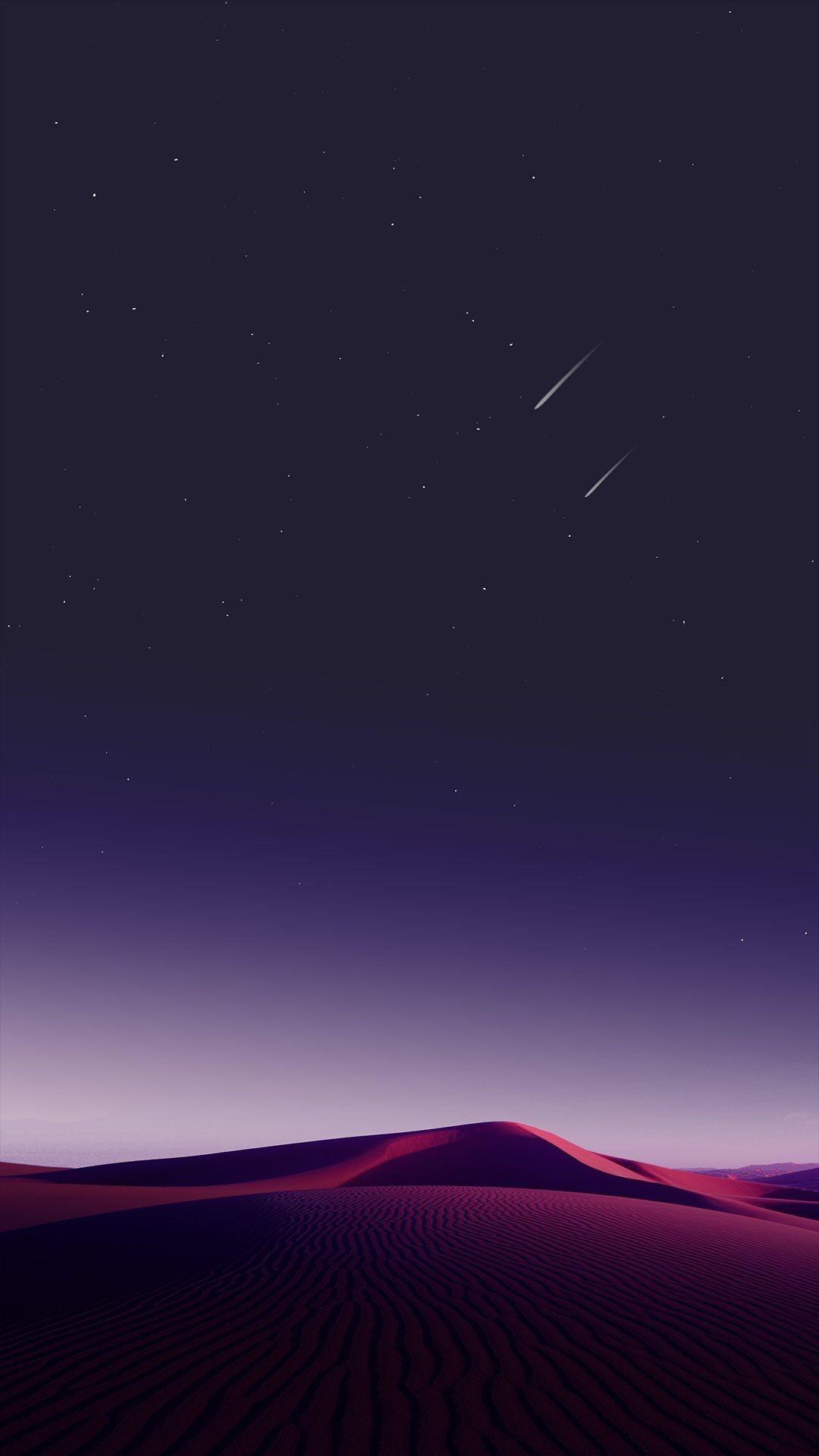 Desert Sky Shooting Stars IPhone Wallpaper