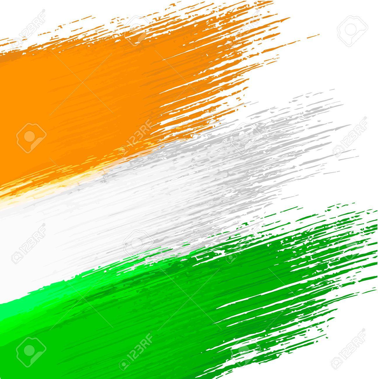 Grunge Background In Colors Of Indian Flag Royalty Free Clipart