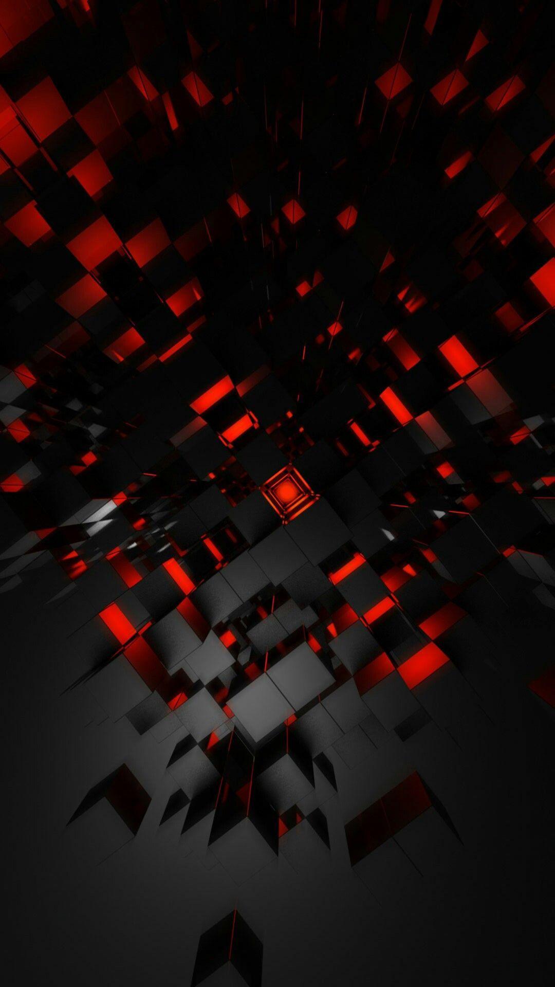 red black. abstract. Tło czarne z czerwonym / Background black
