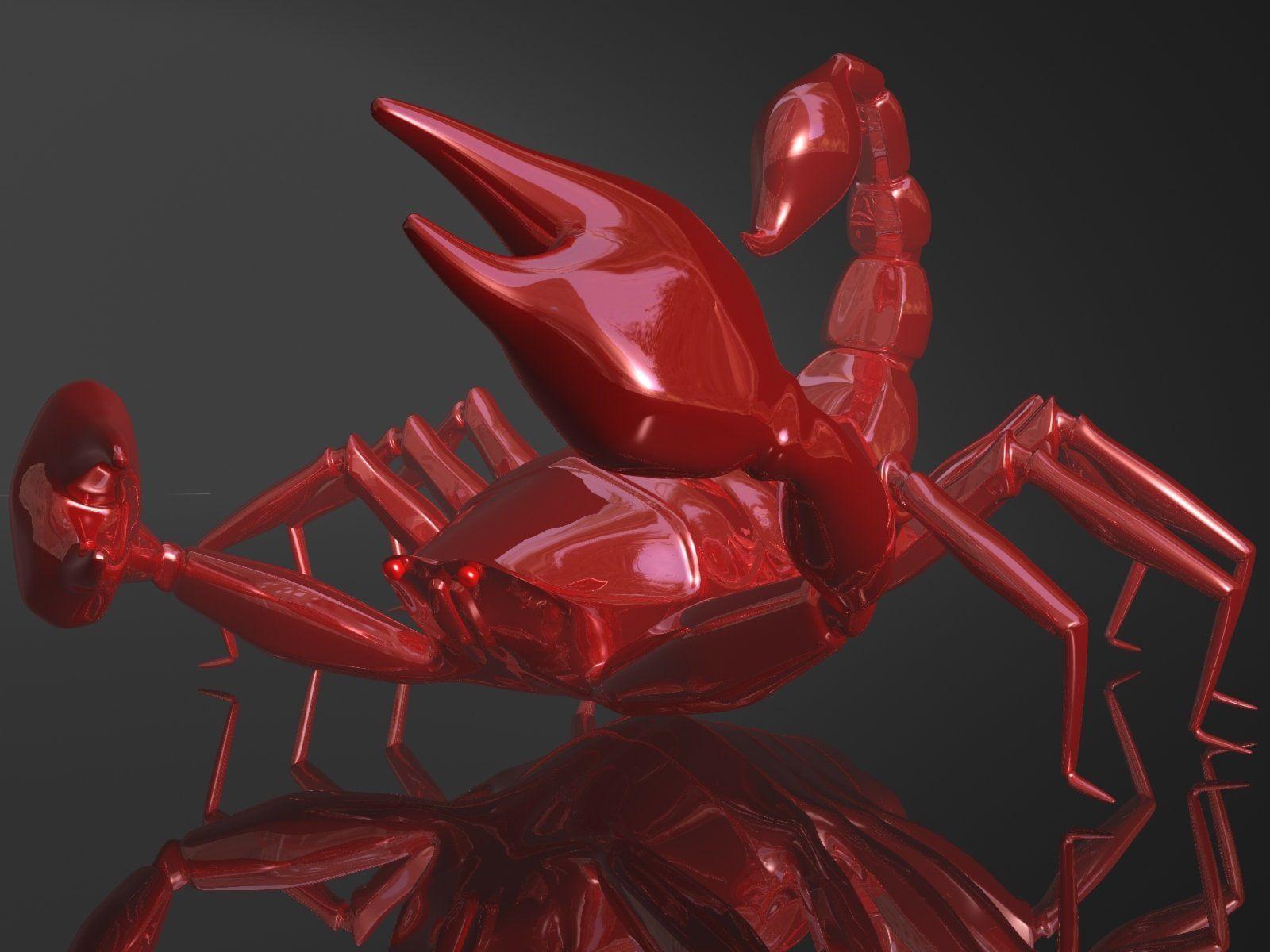 Red Scorpion 3D Wallpaper and Background Imagex1200