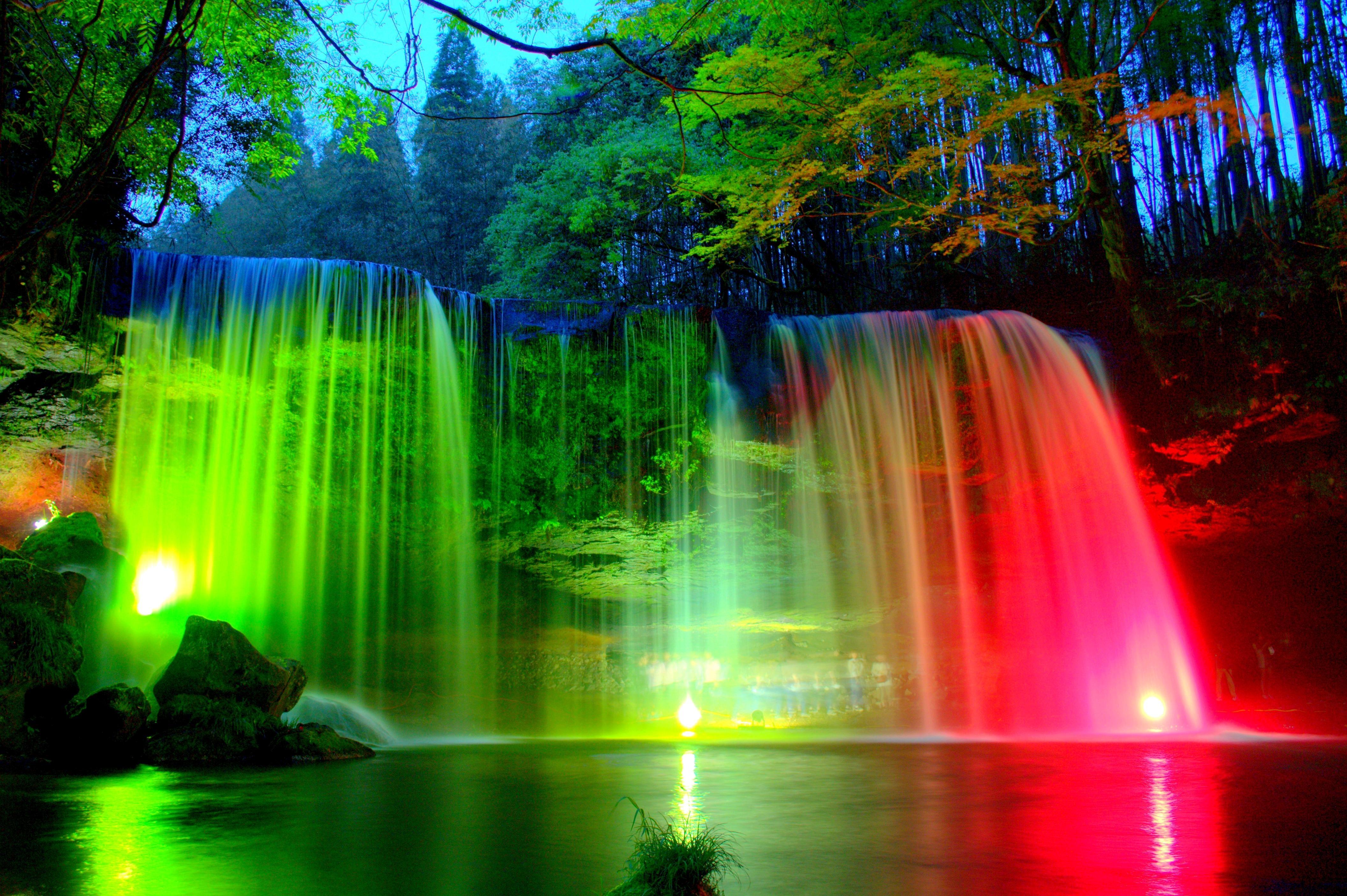 Free Waterfall And Rainbow Wallpaper High Quality Resolution « Long