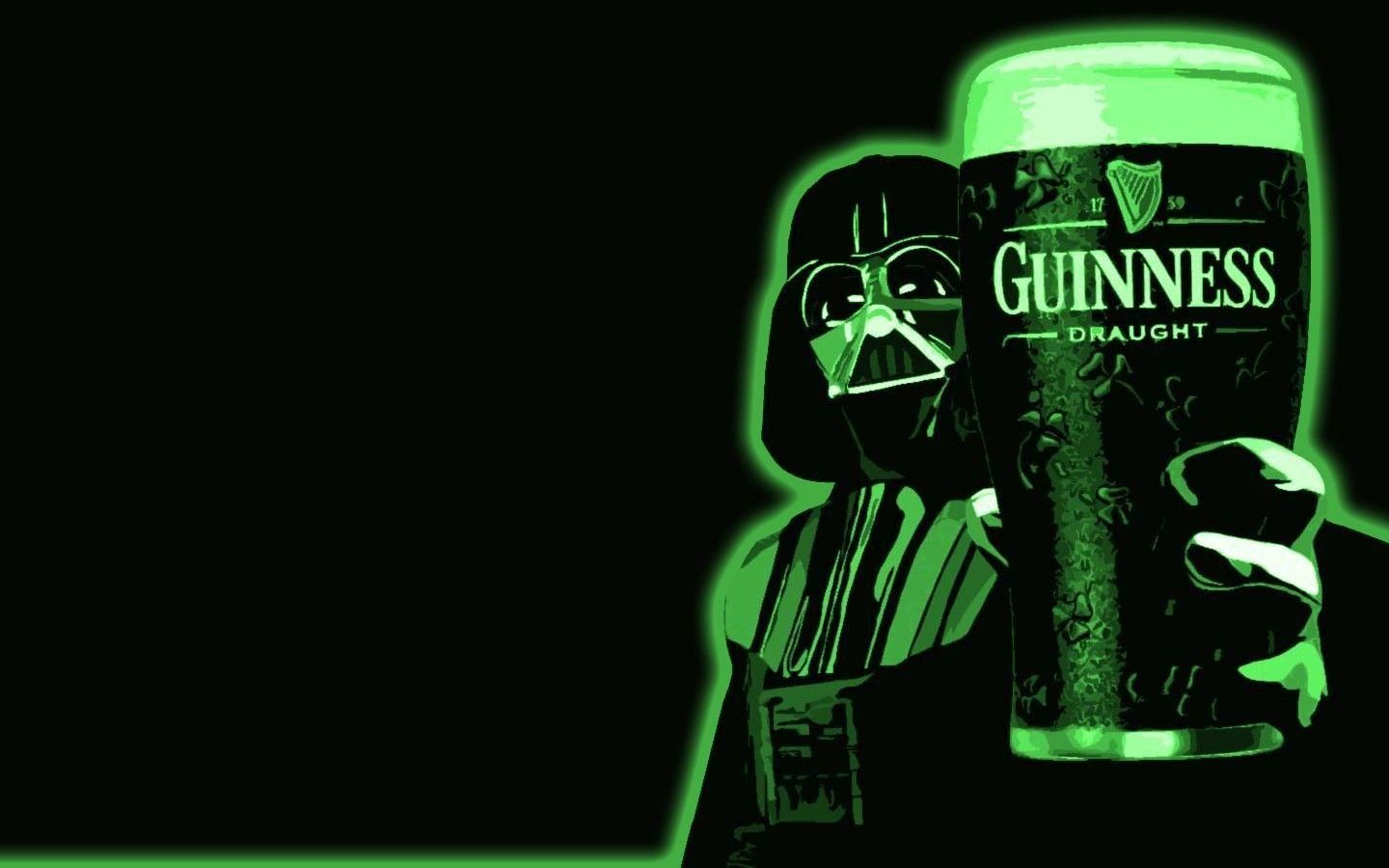 Wallpaper, Star Wars, artwork, green, drink, beer, Darth Vader