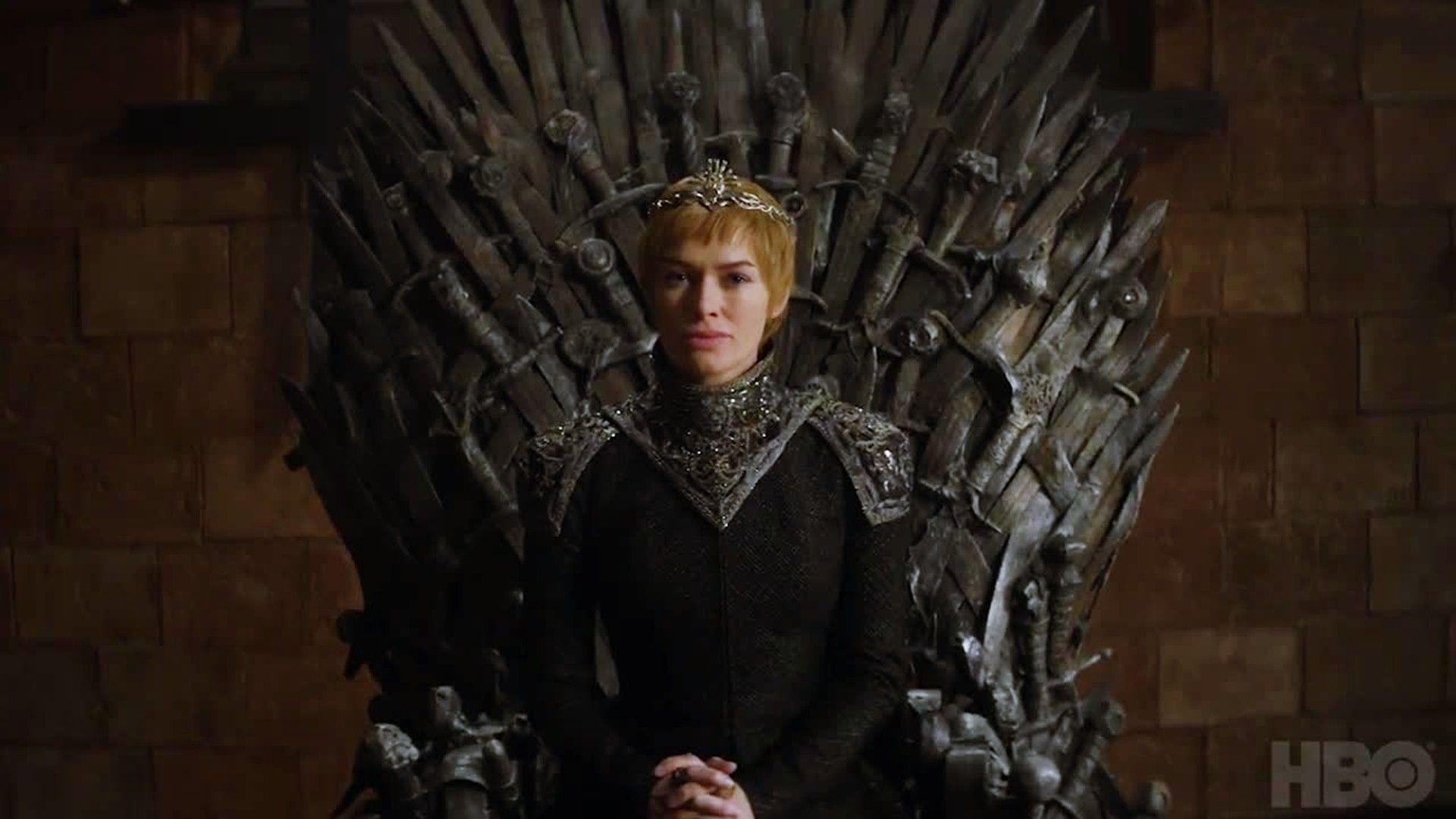 Cersei Lannister Game Of Thrones Season 7 Sitting On Throne