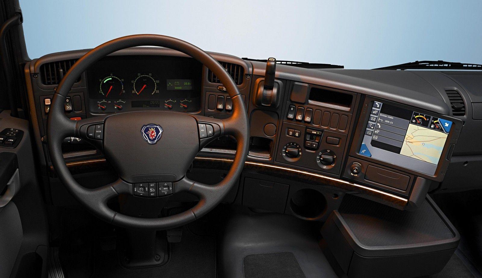 Wallpaper, car, Scania, Truck, cockpit, steering wheel, automotive