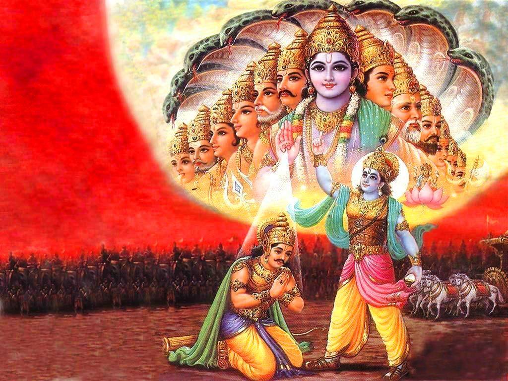 Viraat Roop Lord Krishna Arjun HD Wallpaper. Lord Krishna. Latest