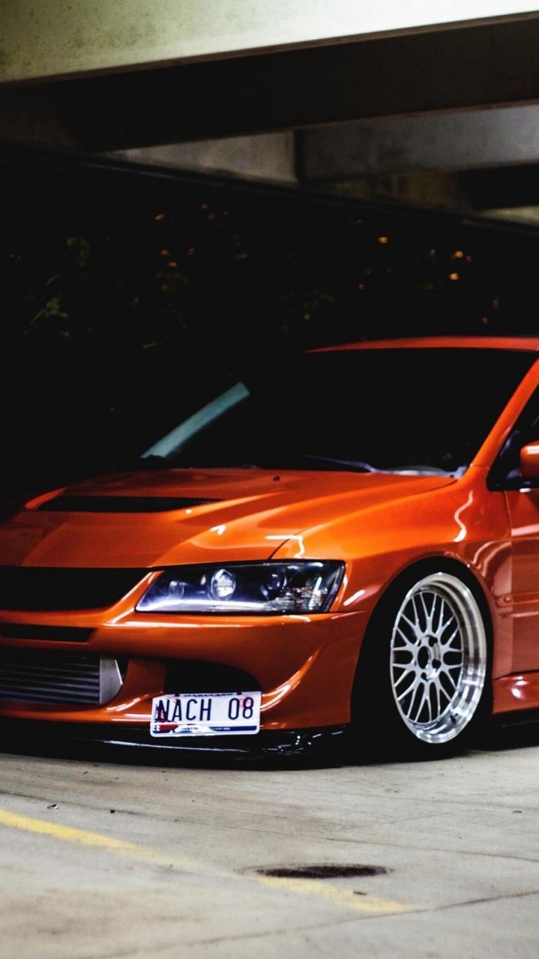 Cars orange tuning mitsubishi lancer evolution ix evo wallpaper