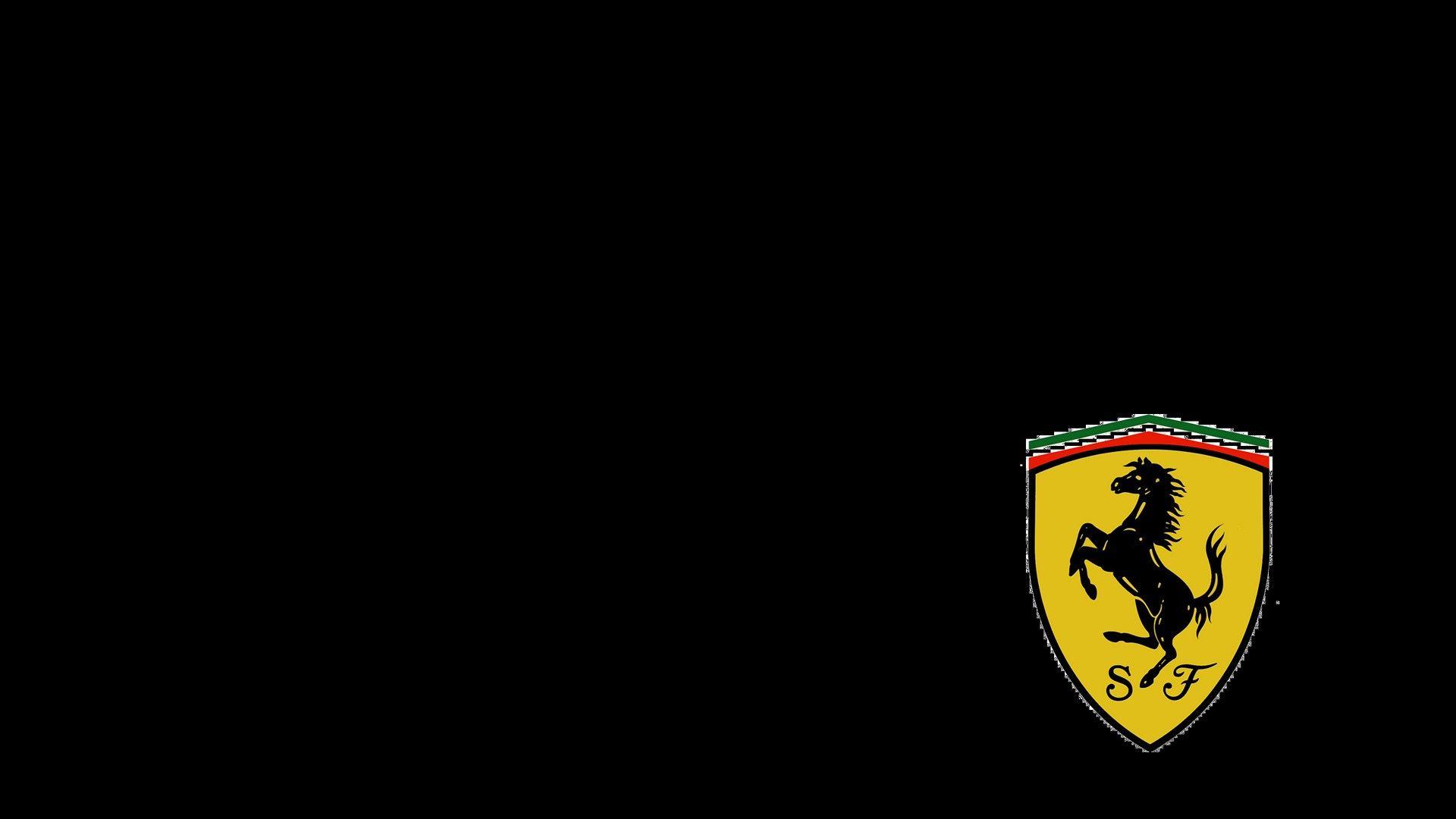 Ferrari Logo Wallpaper Black