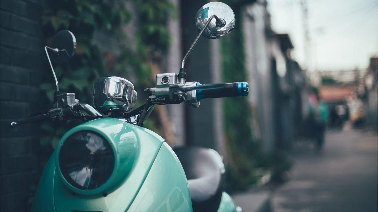 Wallpaper scooter, moped, vespa, retro, mint hd, picture, image