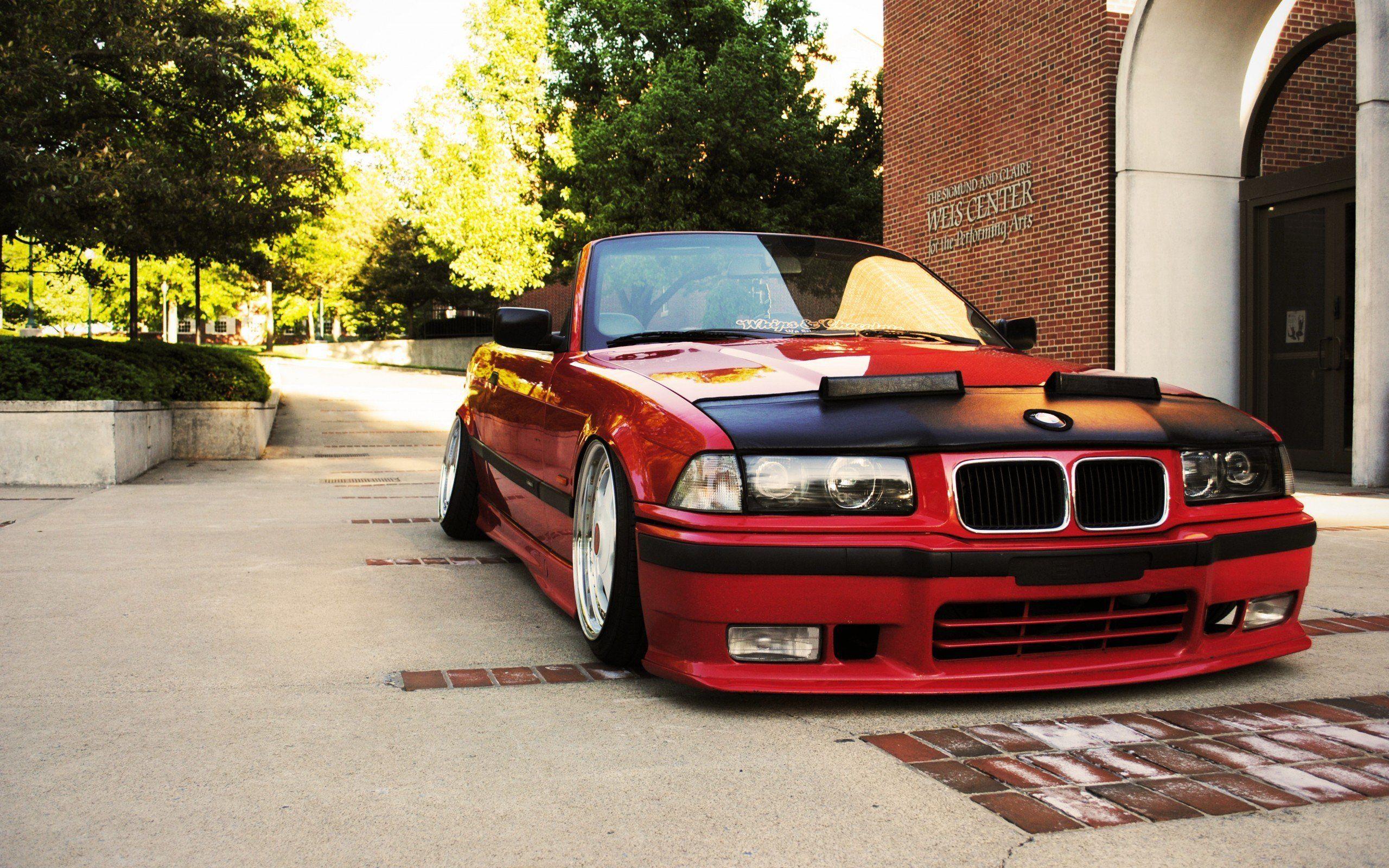 Cars tuning red cars BMW 3 Series BMW E36 wallpaperx1600