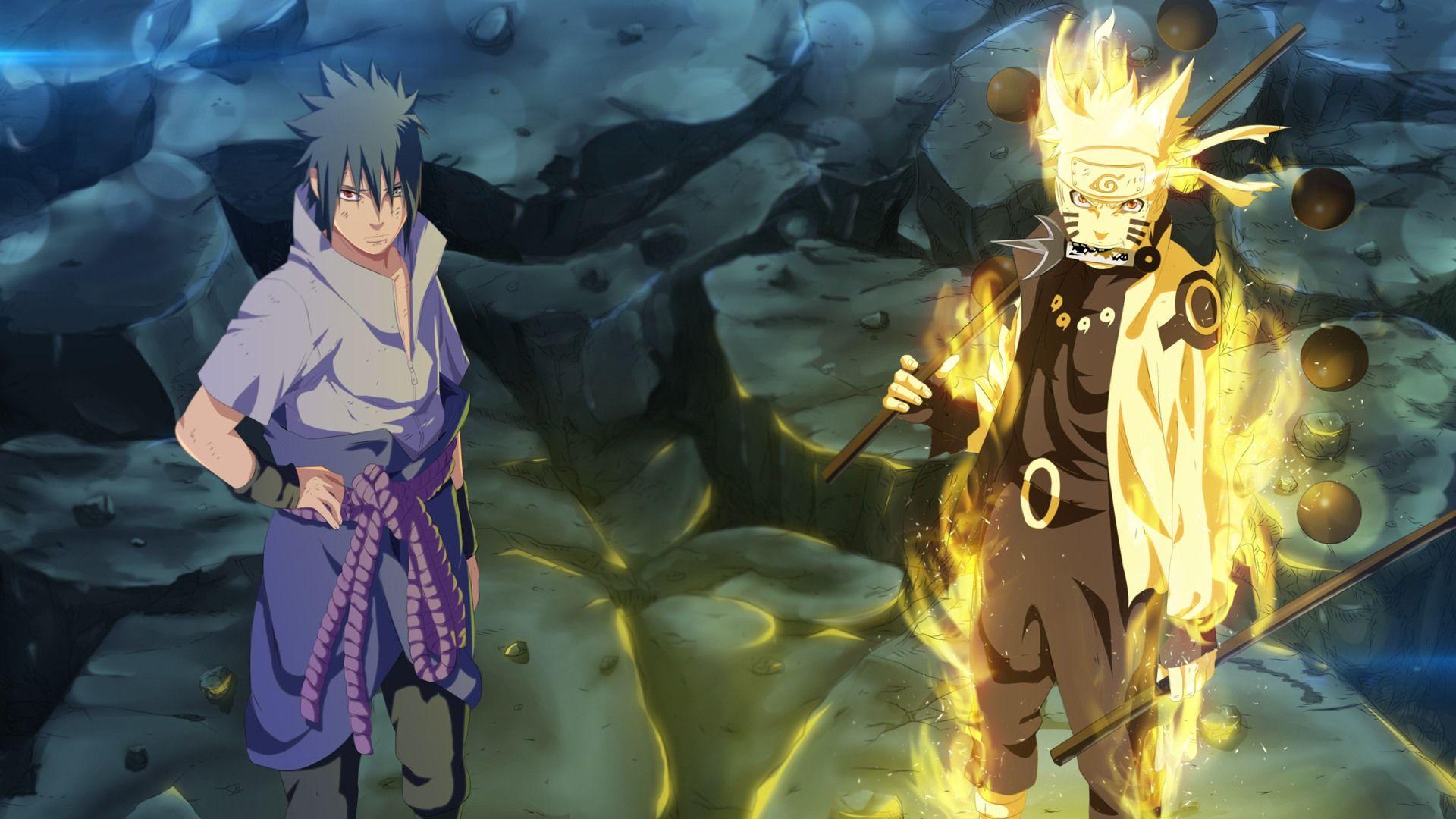 Sasuke and Naruto Six Path Sage Mode. Wallpaper