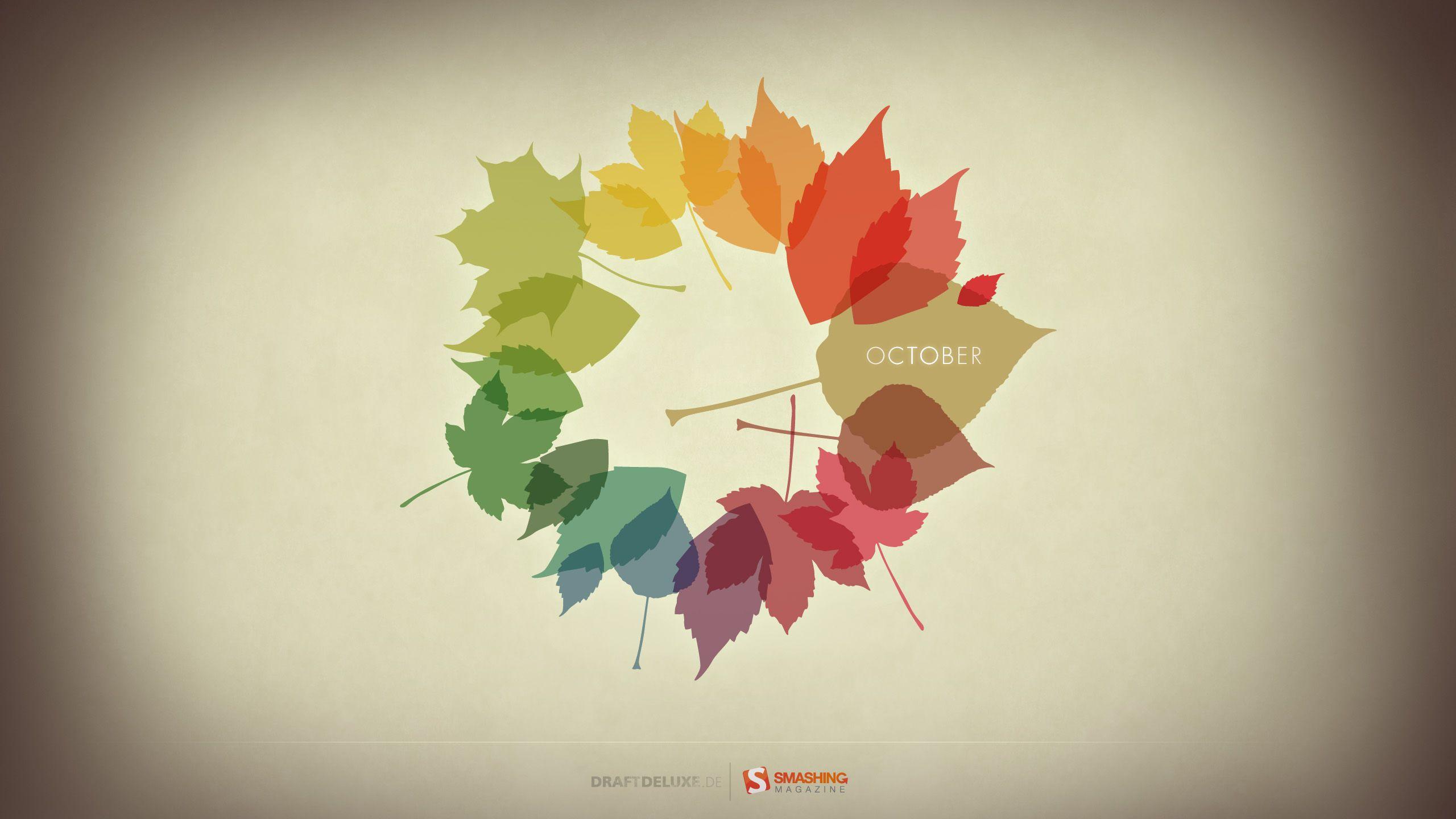 autumn, leaves, October, simple background, Smashing magazine, color
